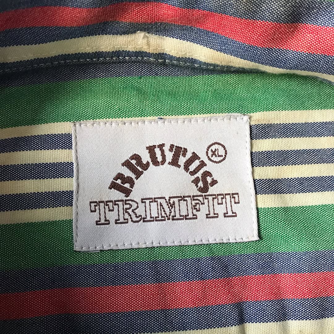 Brutus × Other UK Vintage Brutus Trimfit London the Candy Stripe Oxford Colar Size US XL / EU 56 / 4 - 9 Thumbnail