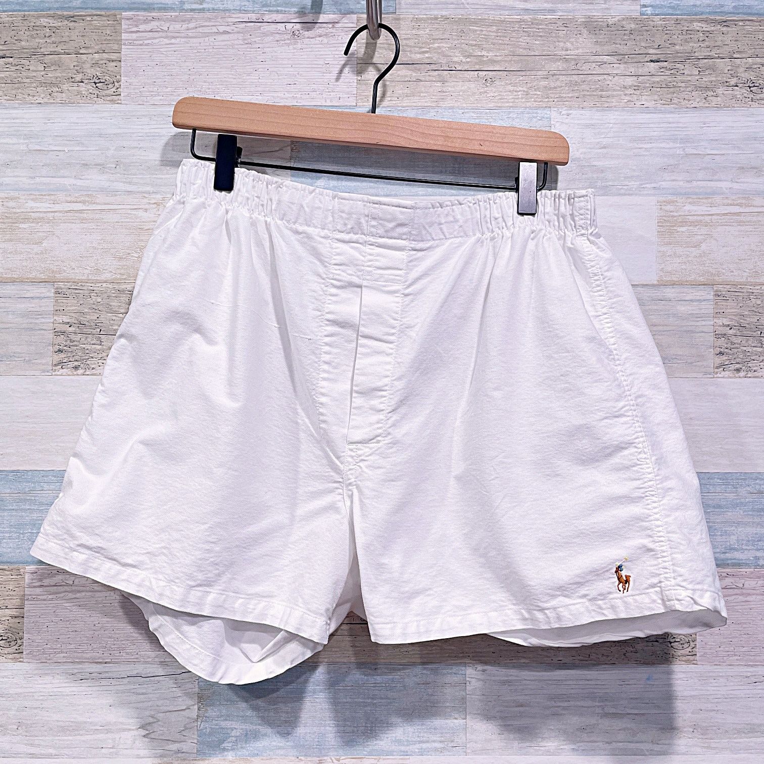 Polo Ralph Lauren POLO Ralph Lauren Vintage 90s Pajama Shorts White Sleep 38 Size US 38 / EU 54 - 1 Thumbnail