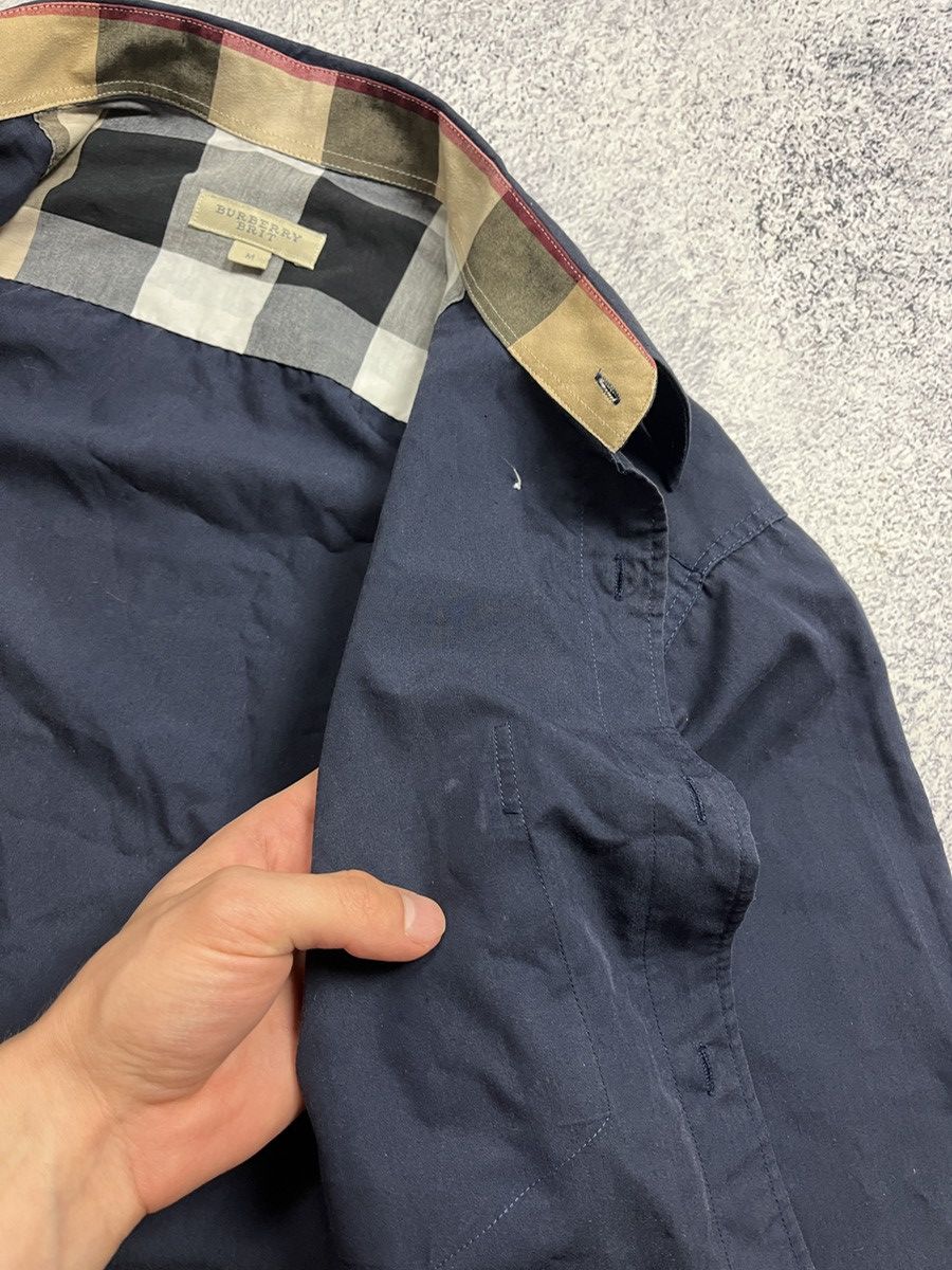 Burberry × Vintage Vintage Burberry Brit Nova Check Navy Button Up Shirt M Size US M / EU 48-50 / 2 - 9 Thumbnail