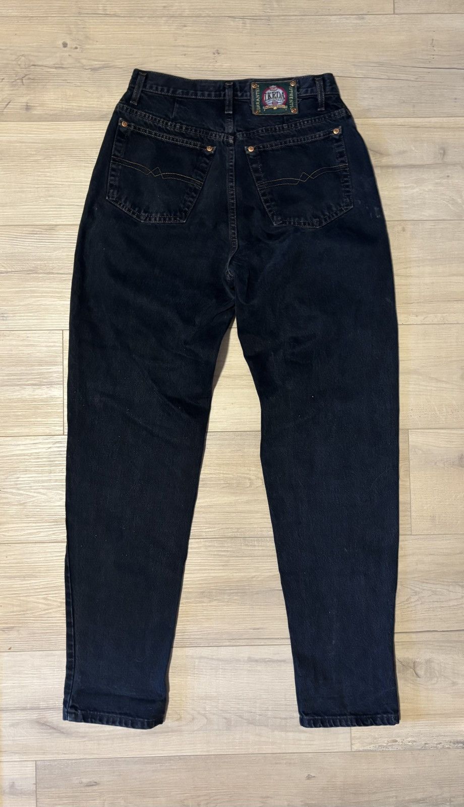 Vintage IKEDA Black Button Fly Denim Jeans Made in Canada Size US 28 / EU 44 - 3 Thumbnail
