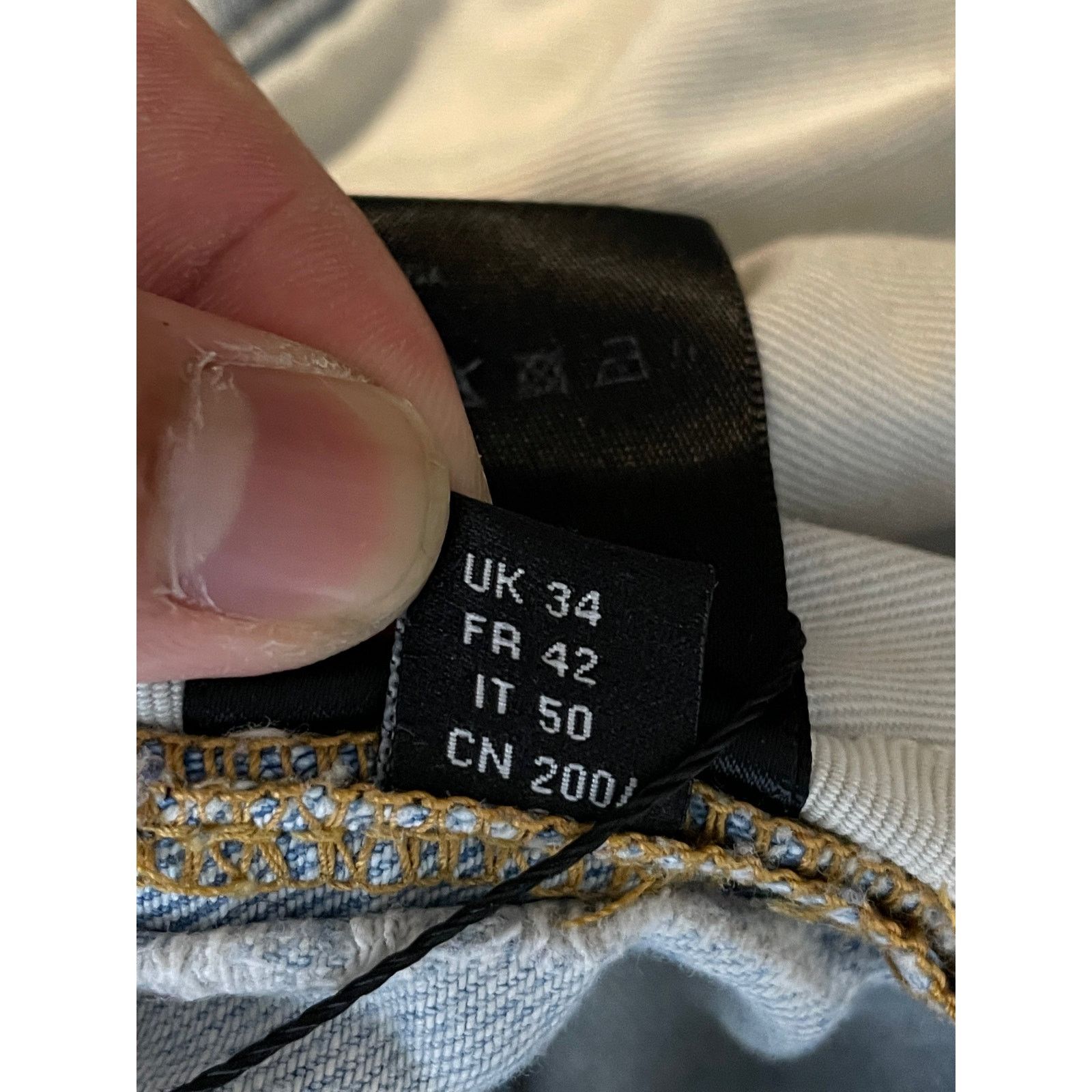 Amiri Amiri Camp Patch Light Wash Blue Jeans Size US 34 / EU 50 - 6 Thumbnail