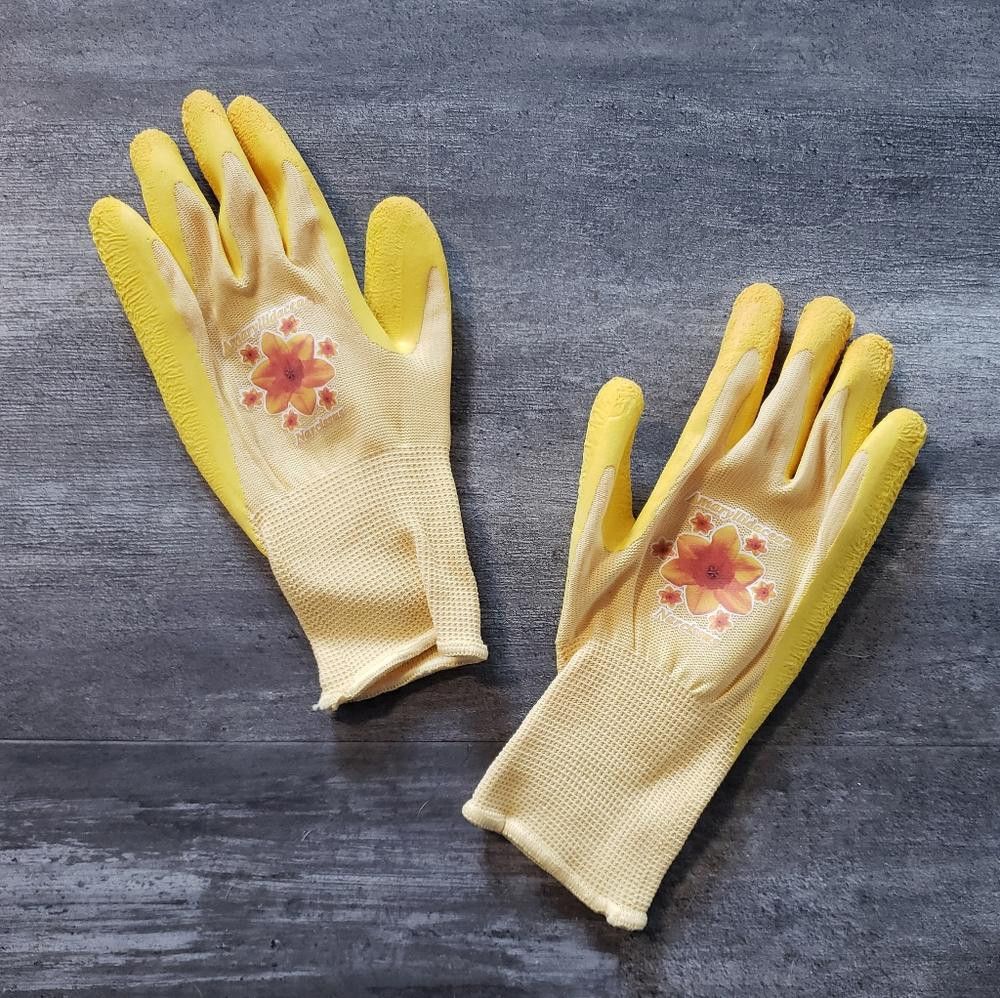 Designer Yellow Vibrant Nitrile Grip Glove Size ONE SIZE - 1 Thumbnail