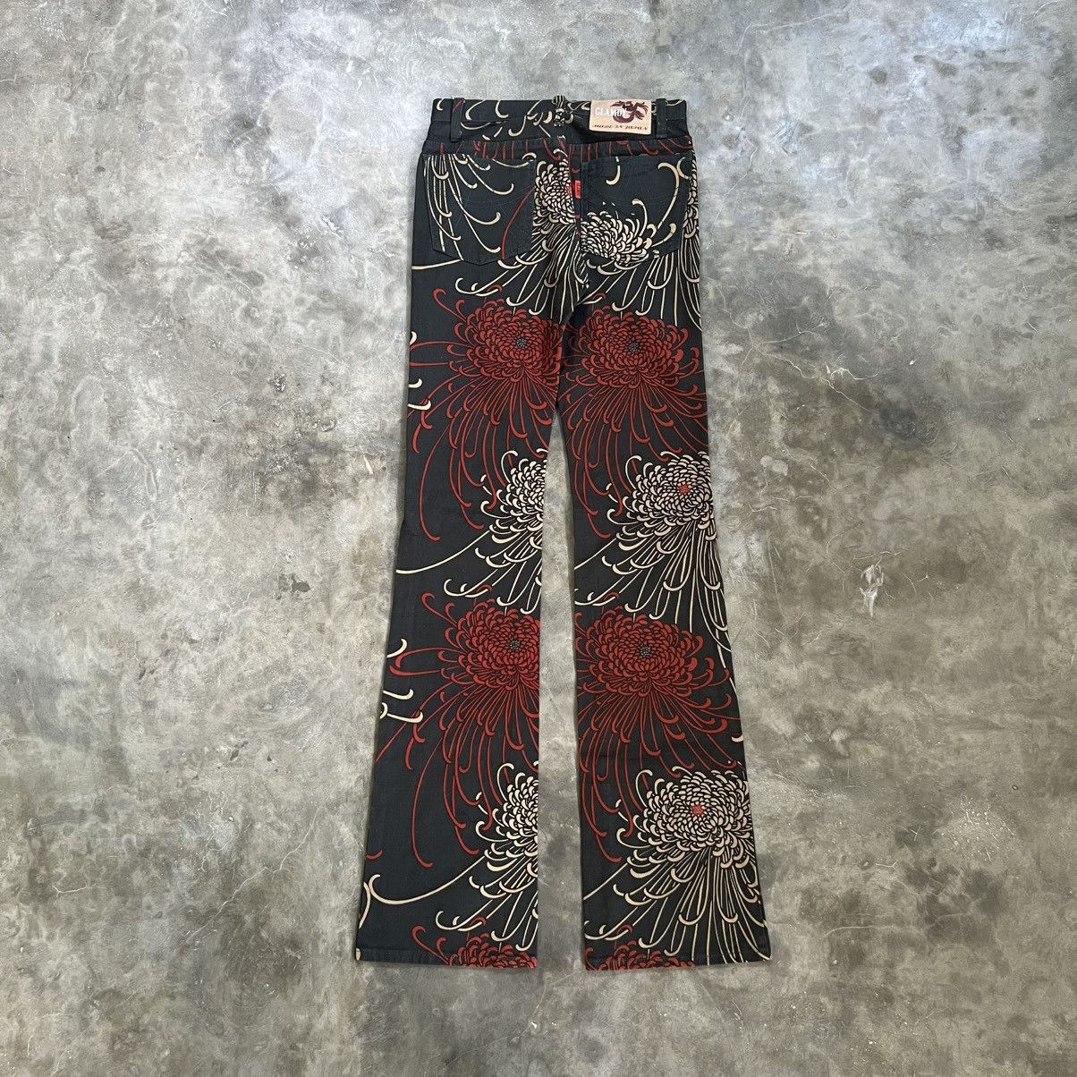 Hysteric Glamour 2000s Glamdy Floral Flared Jeans Size 26" / US 2 / IT 38 - 2 Thumbnail