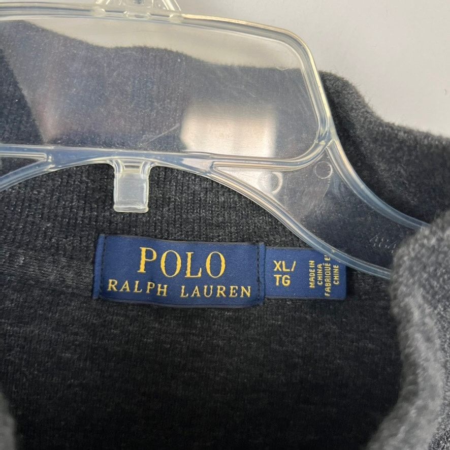 Polo Ralph Lauren Polo Ralph Lauren Charcoal Gray 1/4 Zip Pullover Sweater XL Size US XL / EU 56 / 4 - 2 Thumbnail