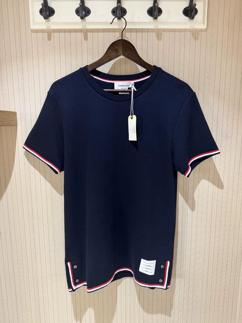 Thom Browne Thom Browne Navy blue short sleeves Size US M / EU 48-50 / 2 - 1 Thumbnail