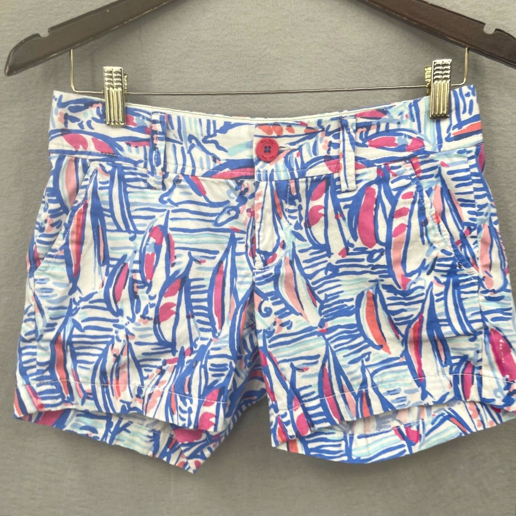 Lilly Pulitzer VINTAGE Lilly Pulitzer Callahan Shorts Womens 00 Casual Cotton Flat Front Preppy 90s Girls Size 24" / US 00 / IT 34 - 2 Thumbnail