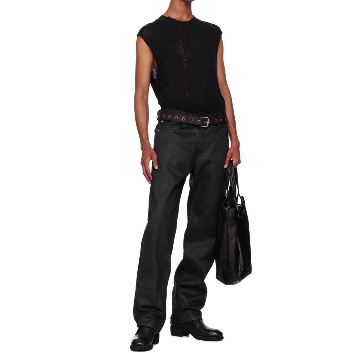 Guidi Guidi BLT18 Distressed Wild Buffalo Leather Belt Size ONE SIZE - 6 Thumbnail