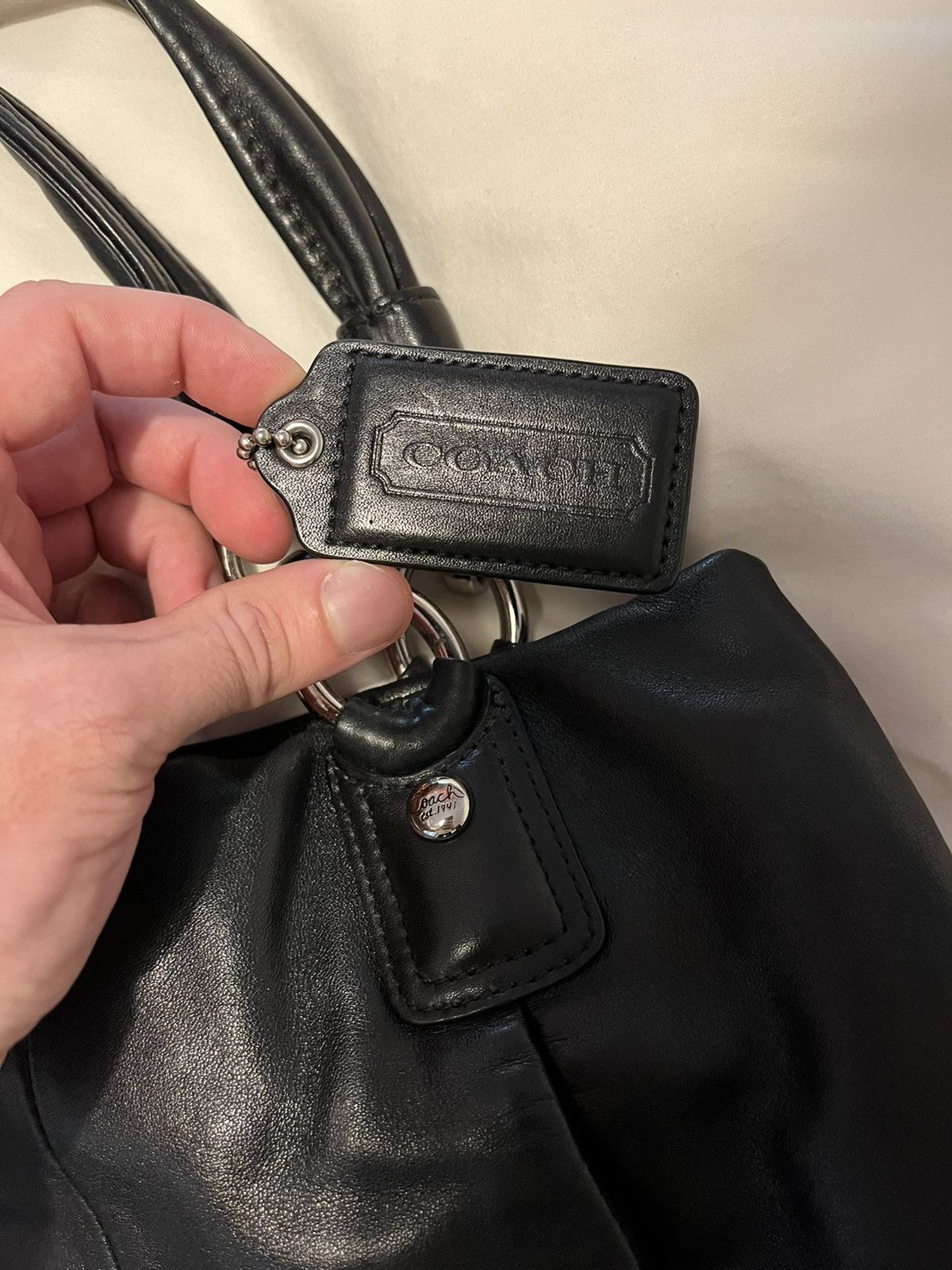 Coach Coach black leather handbag Size ONE SIZE - 3 Thumbnail