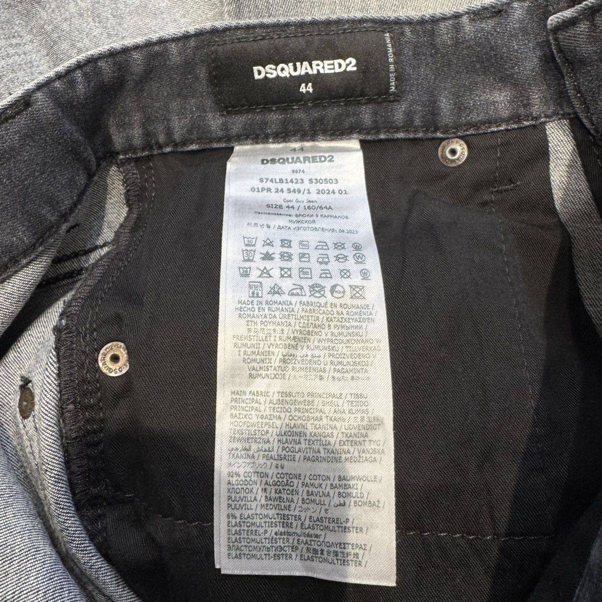 Dsquared2 NWT Wash Slim Fit Jeans - Grey, 44 Size US 28 / EU 44 - 4 Thumbnail