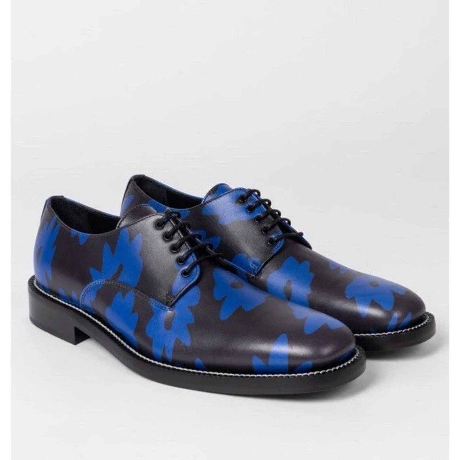 $900 Paul Smith Erno Flower Leather Dress Shoes Us12 in Black, Men's