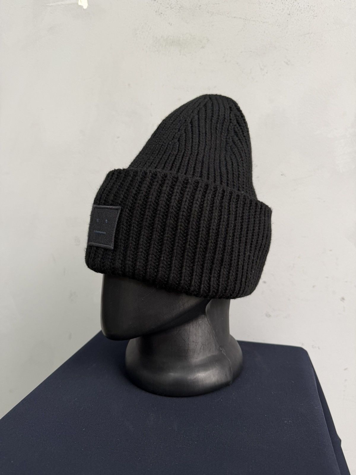 Acne Studios Acne Studios Pansy Beanie Hat Wool Black Size ONE SIZE - 3 Thumbnail