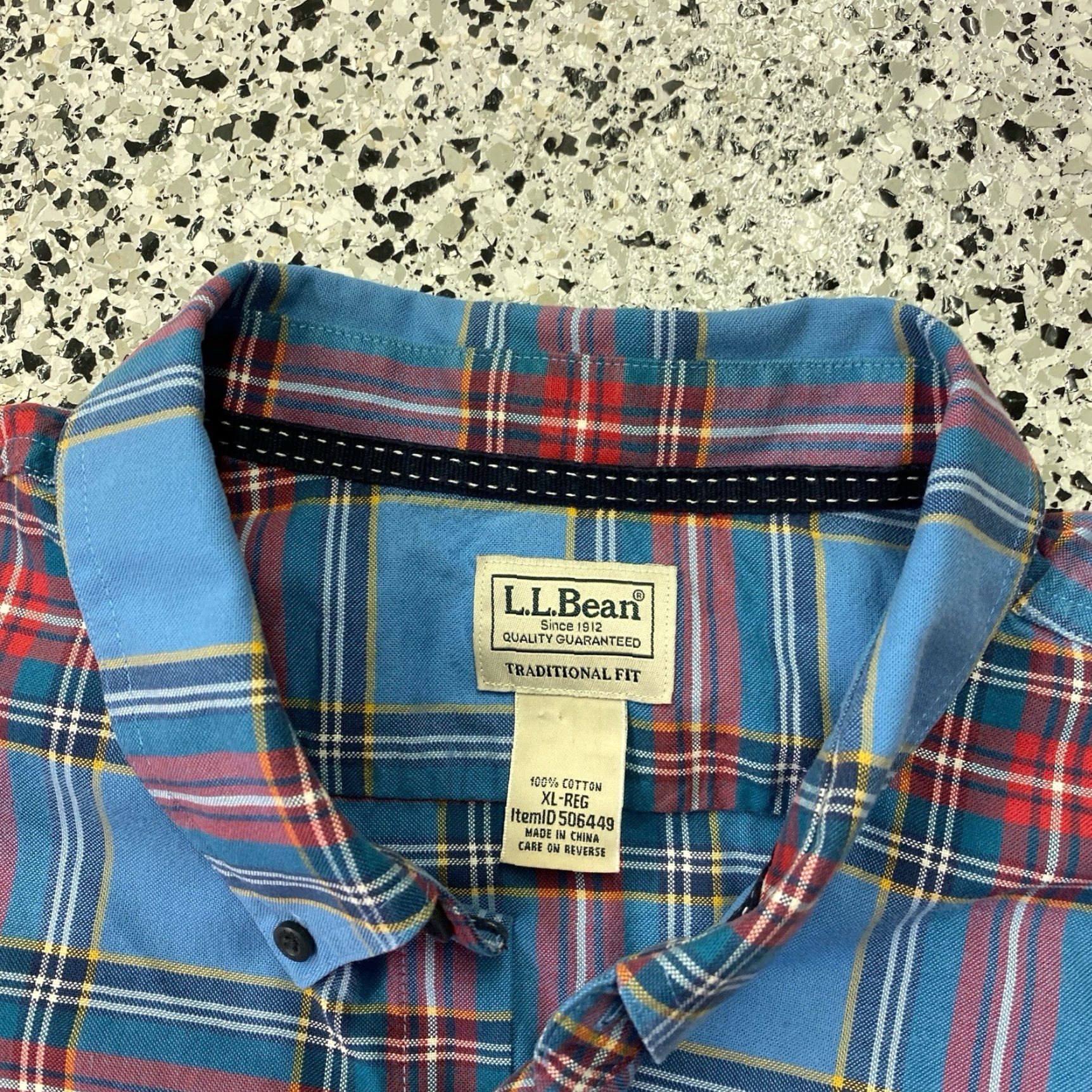 Vintage VINTAGE L.L. Bean Shirt Mens XL Blue Red Plaid Flannel Freeport Maine EUC Size US XL / EU 56 / 4 - 2 Thumbnail
