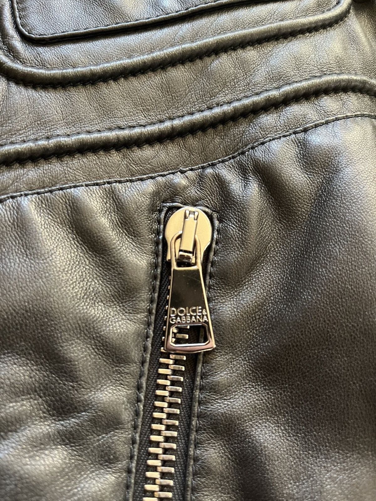 Dolce & Gabbana Dolce & Gabbana Leather Jacket Size US S / EU 44-46 / 1 - 8 Thumbnail