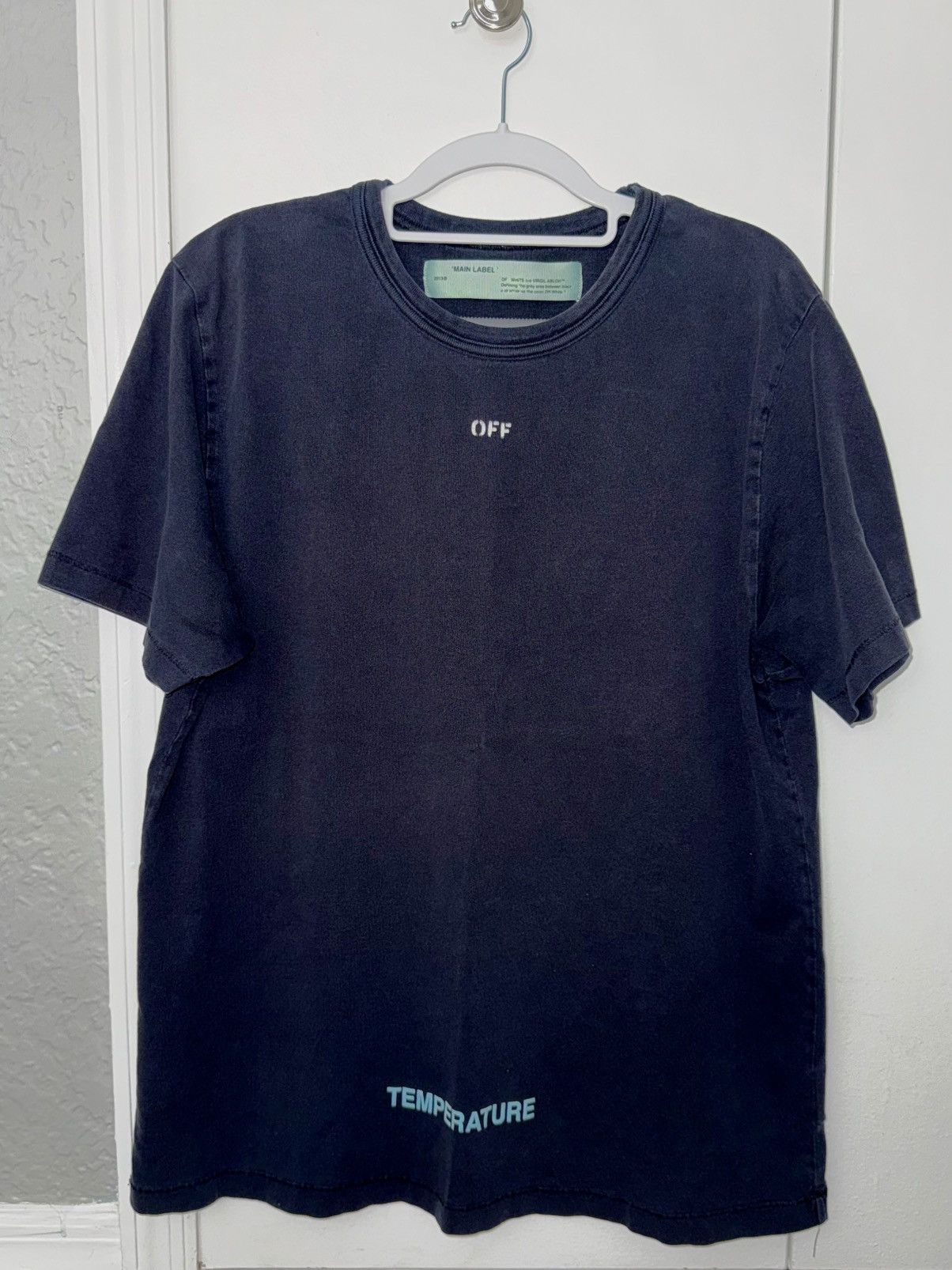 Off-White Off-White “Temperature” T-Shirt – Black (2018) | Grailed