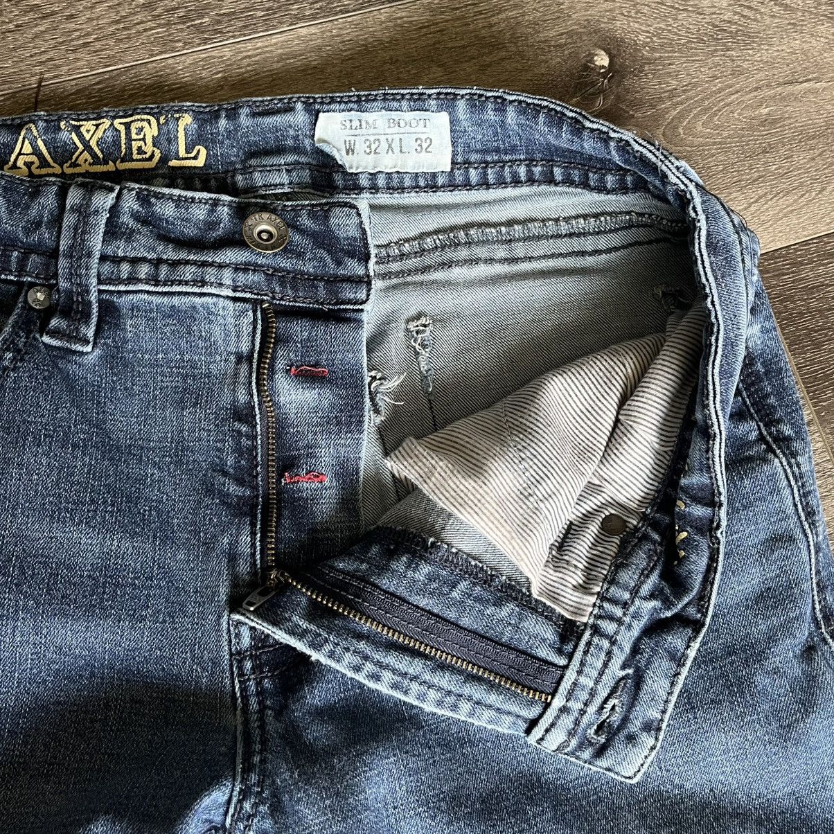 Vintage Vintage 2000s TK Axel Grunge Slim Boot Cut Denim Jeans 32x32 Size US 32 / EU 48 - 8 Thumbnail