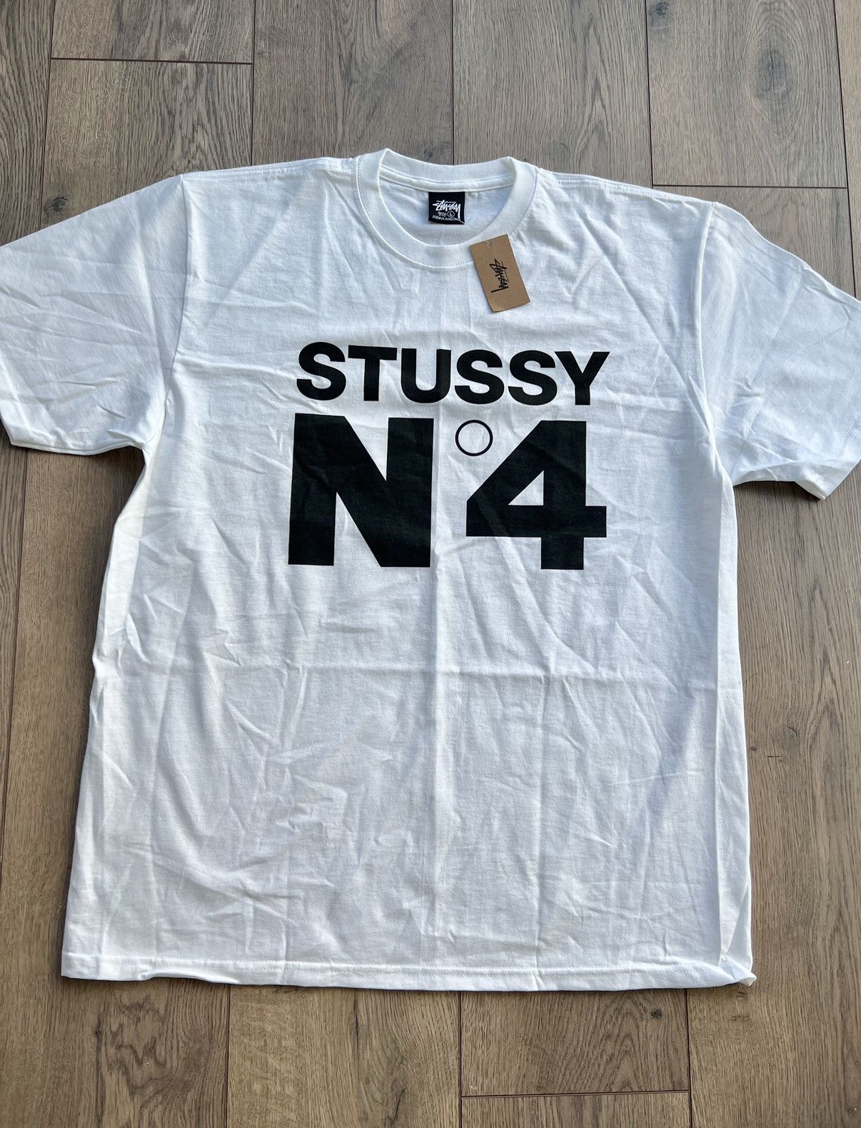 Stussy Stussy No4 Tee “White” Large Size US L / EU 52-54 / 3 - 1 Thumbnail