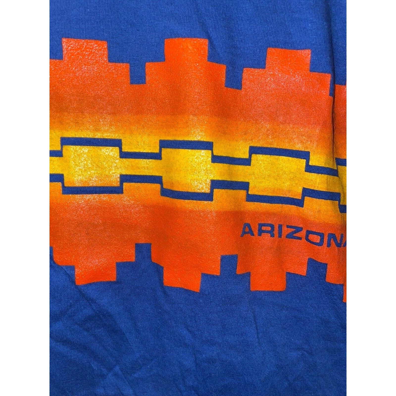 Other Vintage 80s Arizona Shirt State Orange Blue Tee 1986 Medium Size US M / EU 48-50 / 2 - 4 Thumbnail