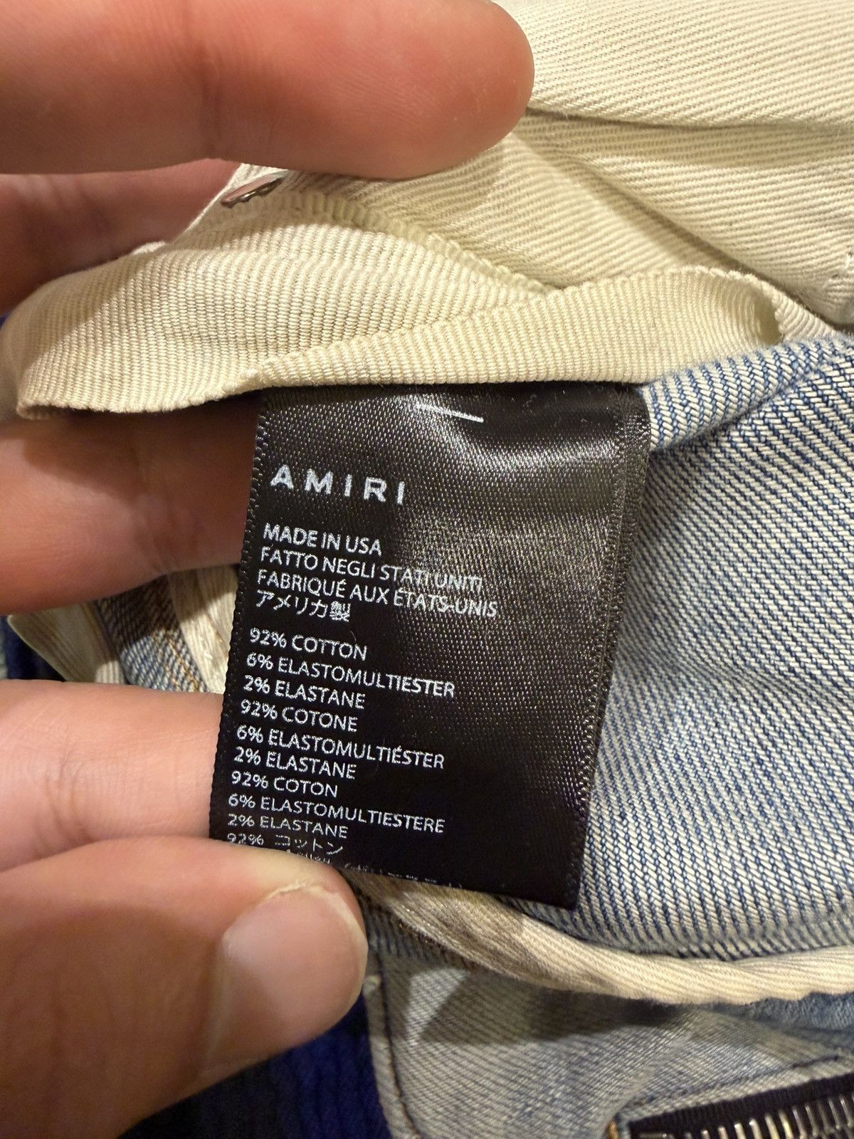 Amiri Amiri Mx2 Blue Plaid Patch Denim Jeans - Clay Indigo Size US 36 / EU 52 - 4 Thumbnail