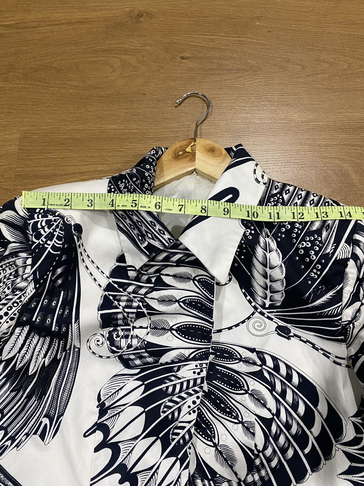 Salvatore Ferragamo Salvatore Ferragamo Monocrome Printed Rayon Cropped Jacket Size M / US 6-8 / IT 42-44 - 12 Thumbnail