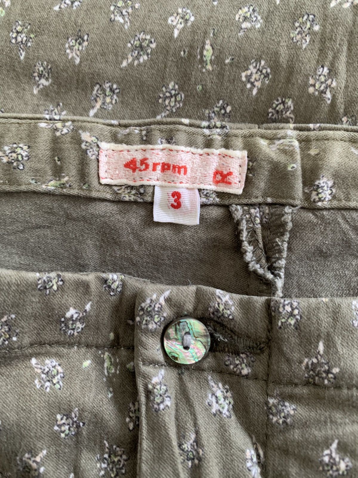 Japanese Brand Last📦 Vintage 45Rpm Studio Printed Flower Pants Size 25" / US 0 / IT 36 - 5 Thumbnail