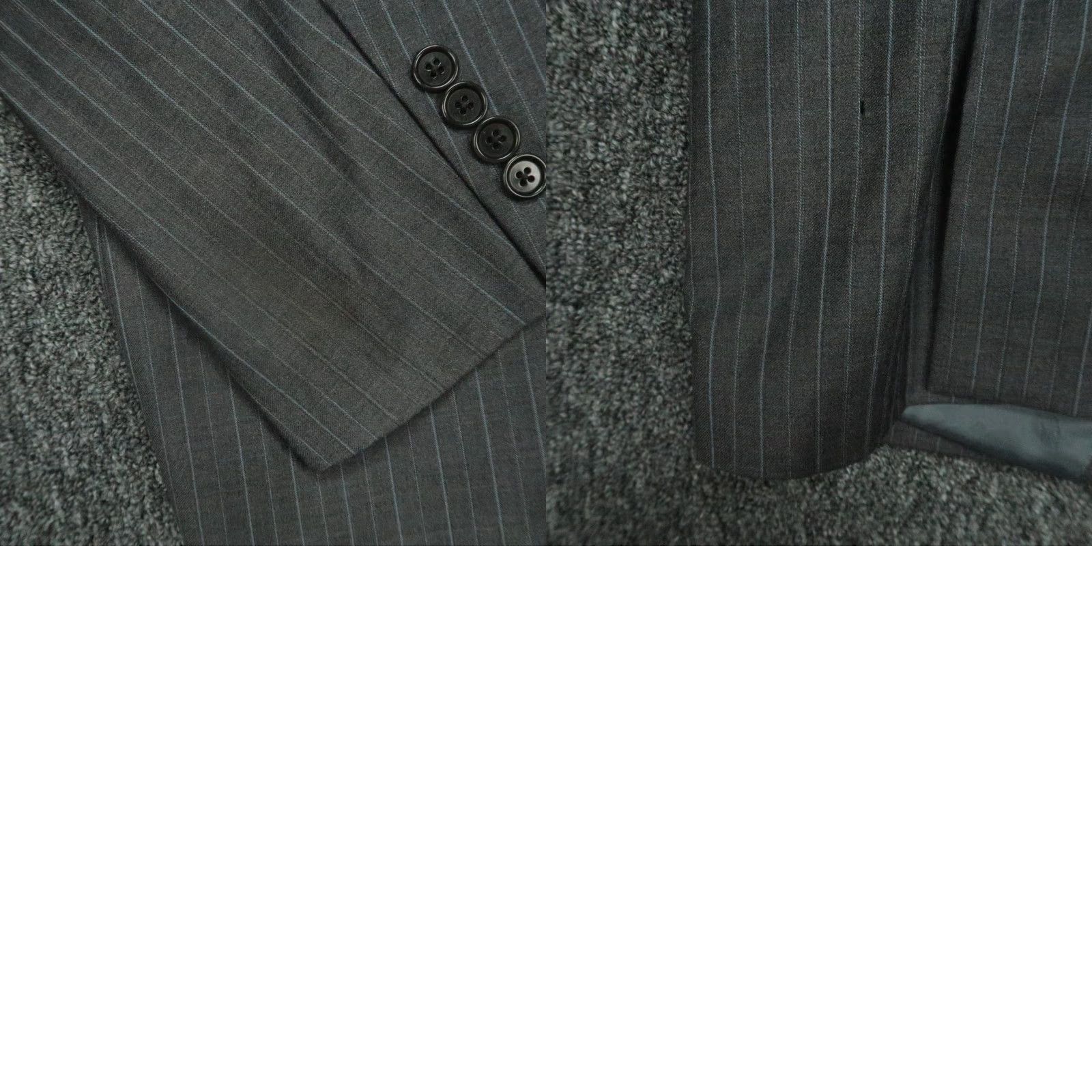 Brooks Brothers Brooks Brothers Blazer Mens 43R Gray Wool Pinstripe 1818 Madison Saxxon Jacket Size 46R - 10 Thumbnail