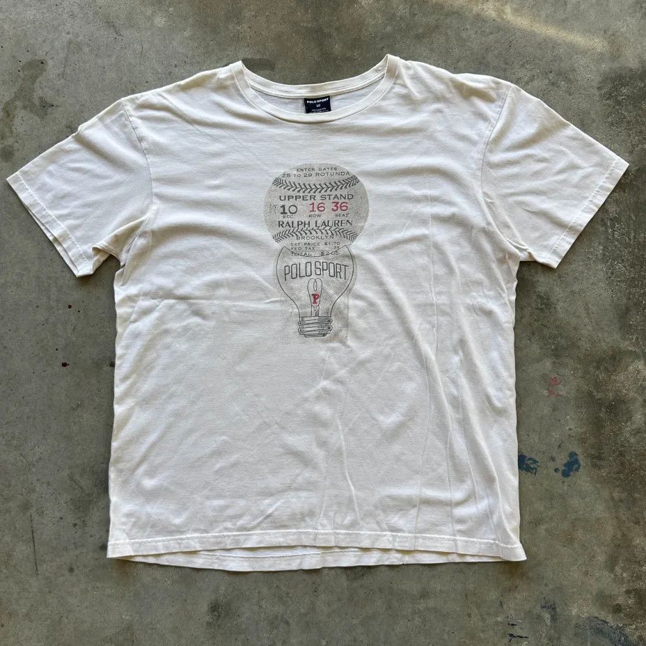 Polo Ralph Lauren Vintage Polo Sport Ralph Lauren Broolyn Baseball Ticket Tee Size US XL / EU 56 / 4 - 1 Thumbnail