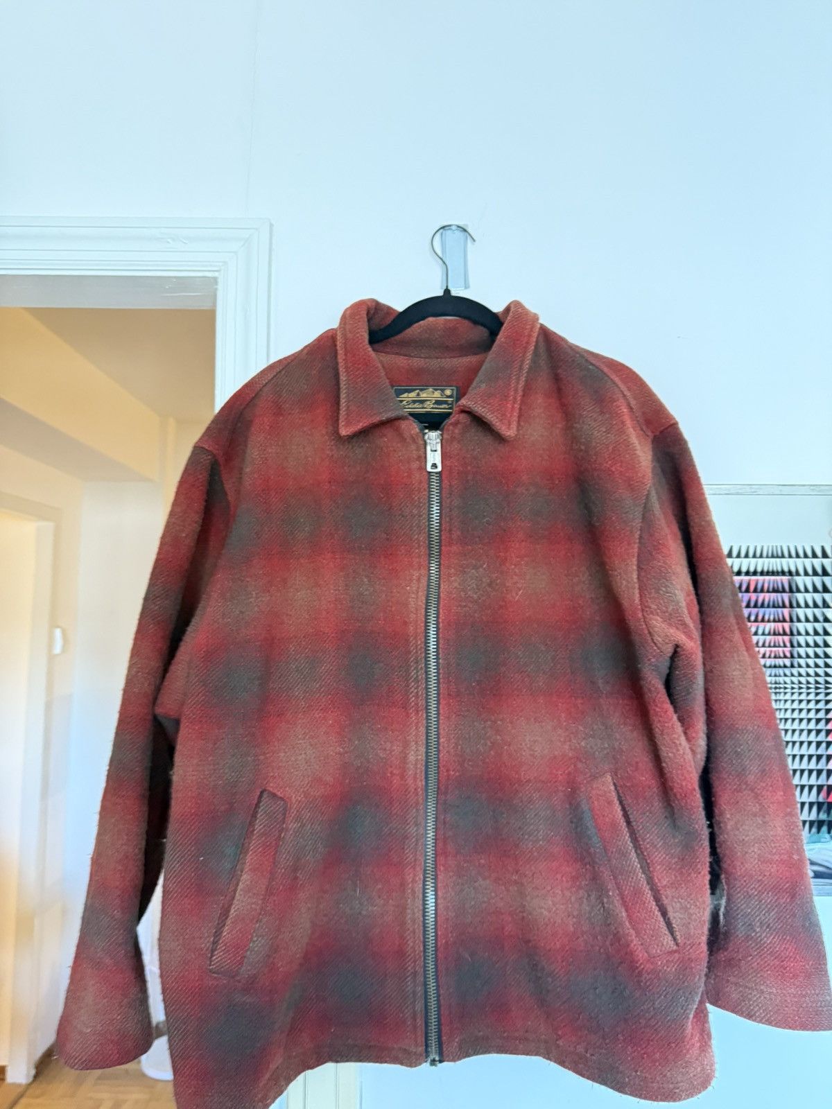 Eddie Bauer Vintage Plaid Wool Coat Size US L / EU 52-54 / 3 - 2 Thumbnail