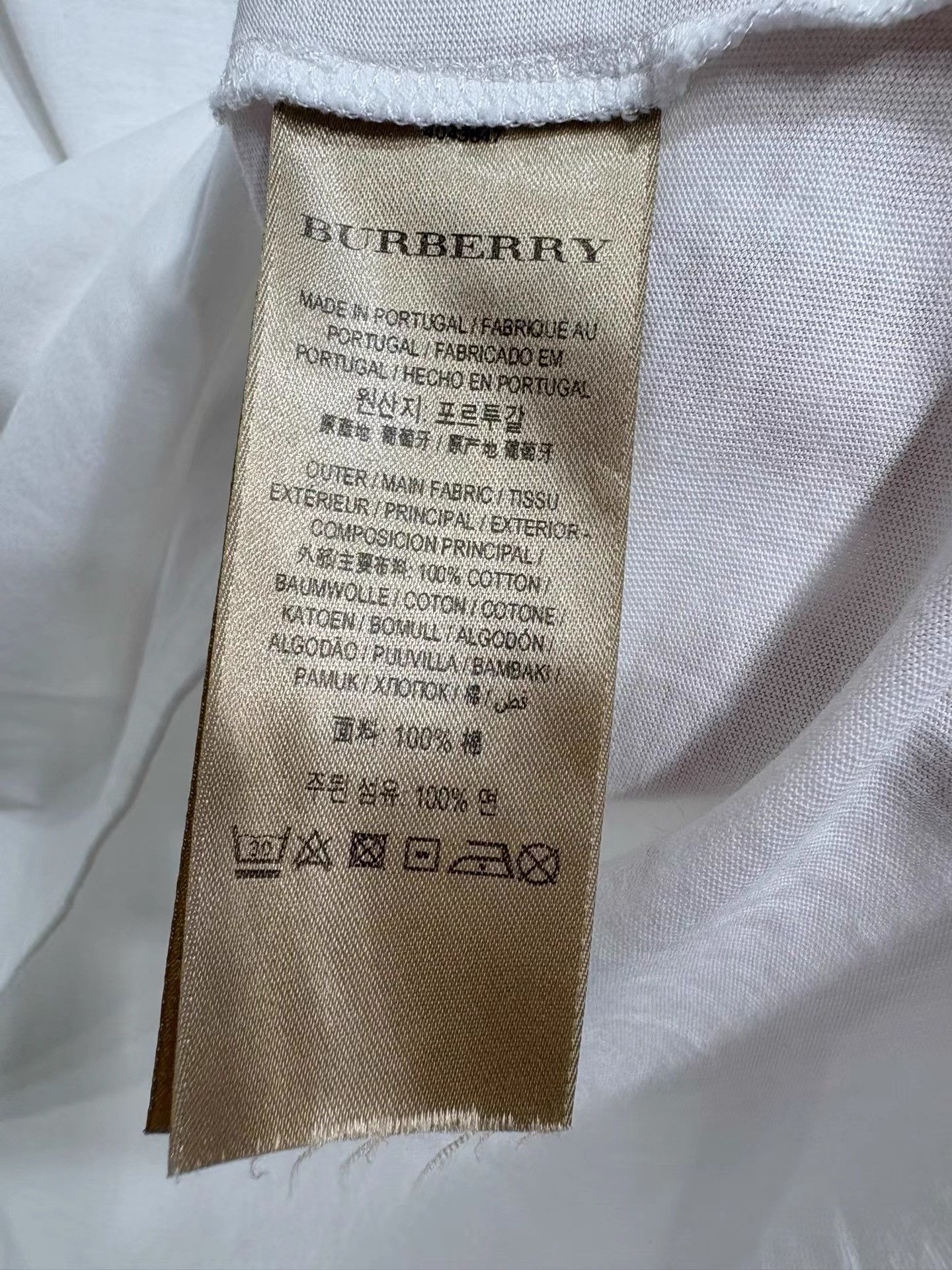 Burberry Burberry Men's White Short Sleeve T-shirt K29 Size US L / EU 52-54 / 3 - 6 Thumbnail