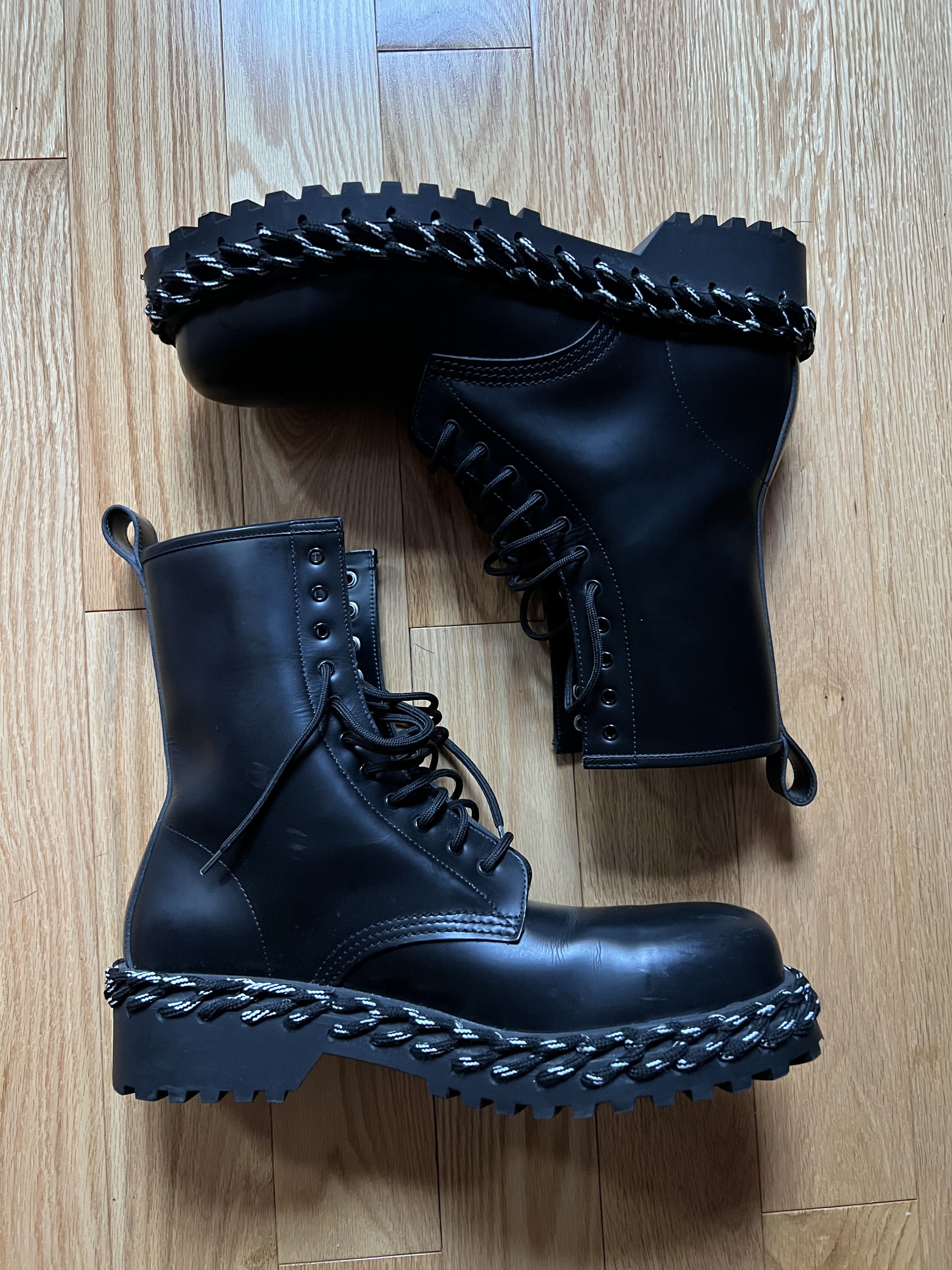 Balenciaga Balenciaga Black/Black Rope Boots Sz 42 Size US 9 / EU 42 - 1 Thumbnail