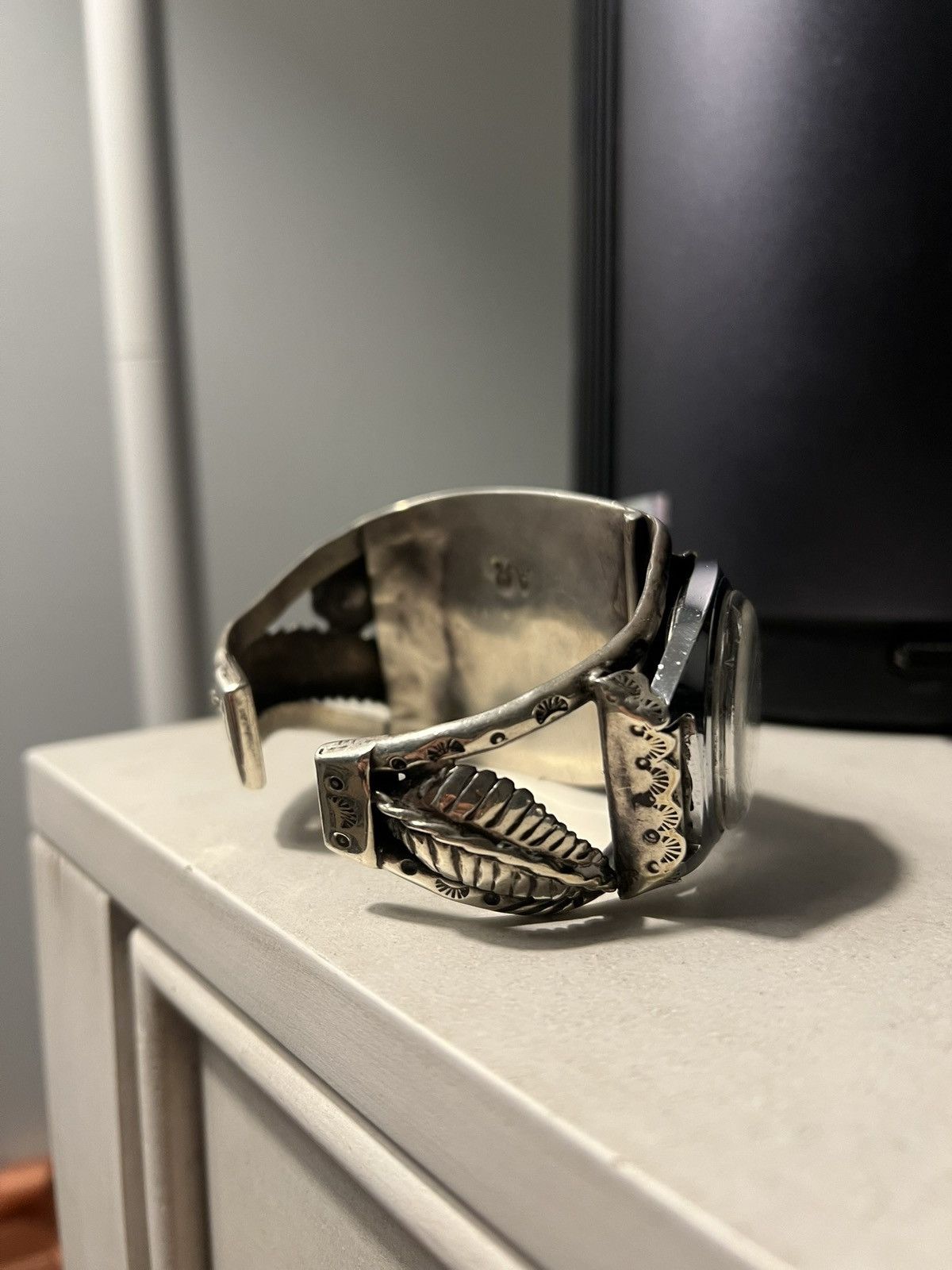 Vintage Native American Bracelet With Watch .925 Size ONE SIZE - 5 Thumbnail