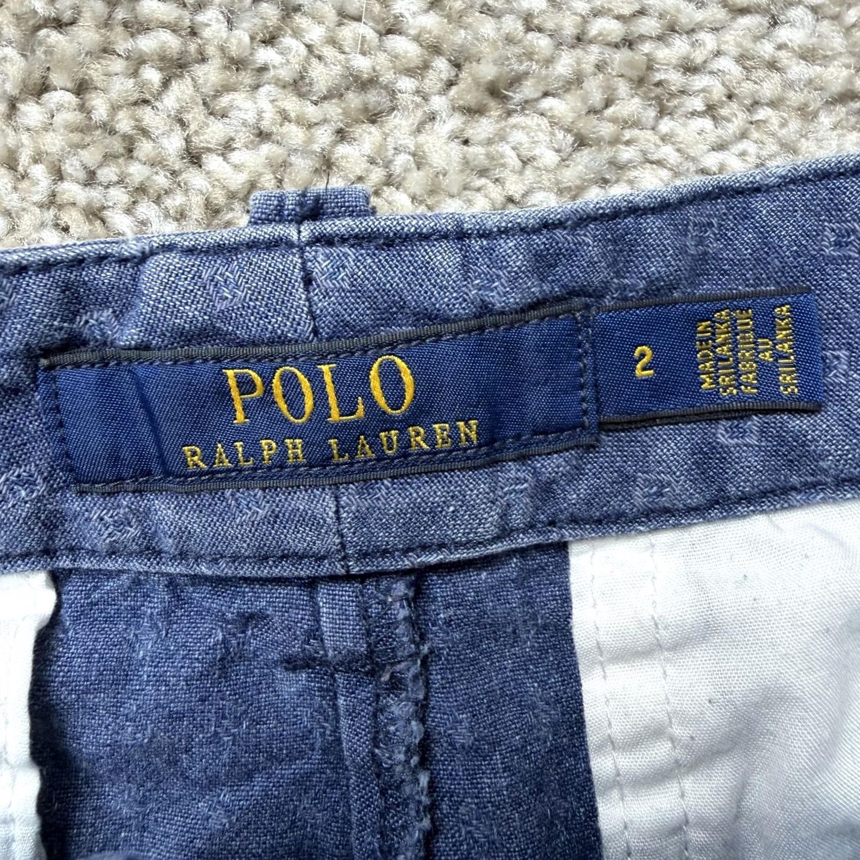 Polo Ralph Lauren - Polo Ralph Lauren Womens Chino Shorts Twill Blue - Regular Size 2 Tag 30W - Pre-Owned Size 26" / US 2 / IT 38 - 2 Thumbnail