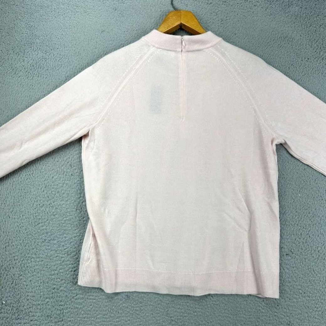 Vintage Karen Scott Womens XL Light Pink Lux Mock Knit Pullover Sweater Long Sleeve NEW Size XL / US 12-14 / IT 48-50 - 4 Thumbnail