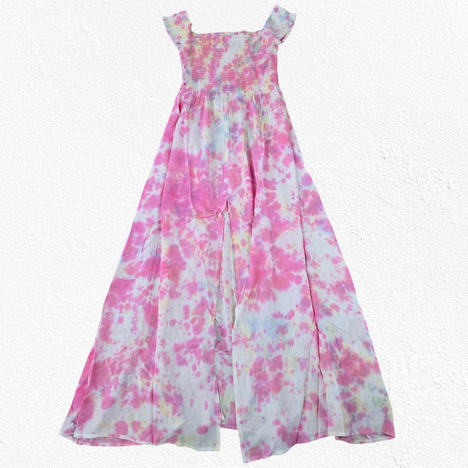 Other Pink White Tie Dye Off the Shoulder Dress Size Small Size S / US 4 / IT 40 - 2 Thumbnail