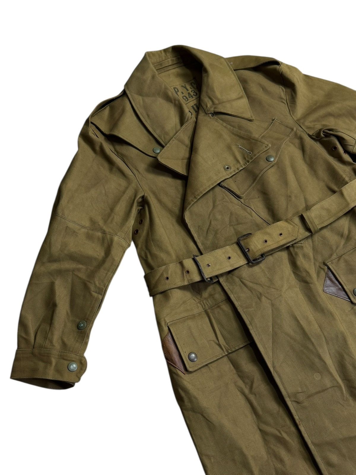 Vintage 40s WW2 Vintage British Army Dispatch Rider Coat Motorcycle Size US XL / EU 56 / 4 - 3 Thumbnail