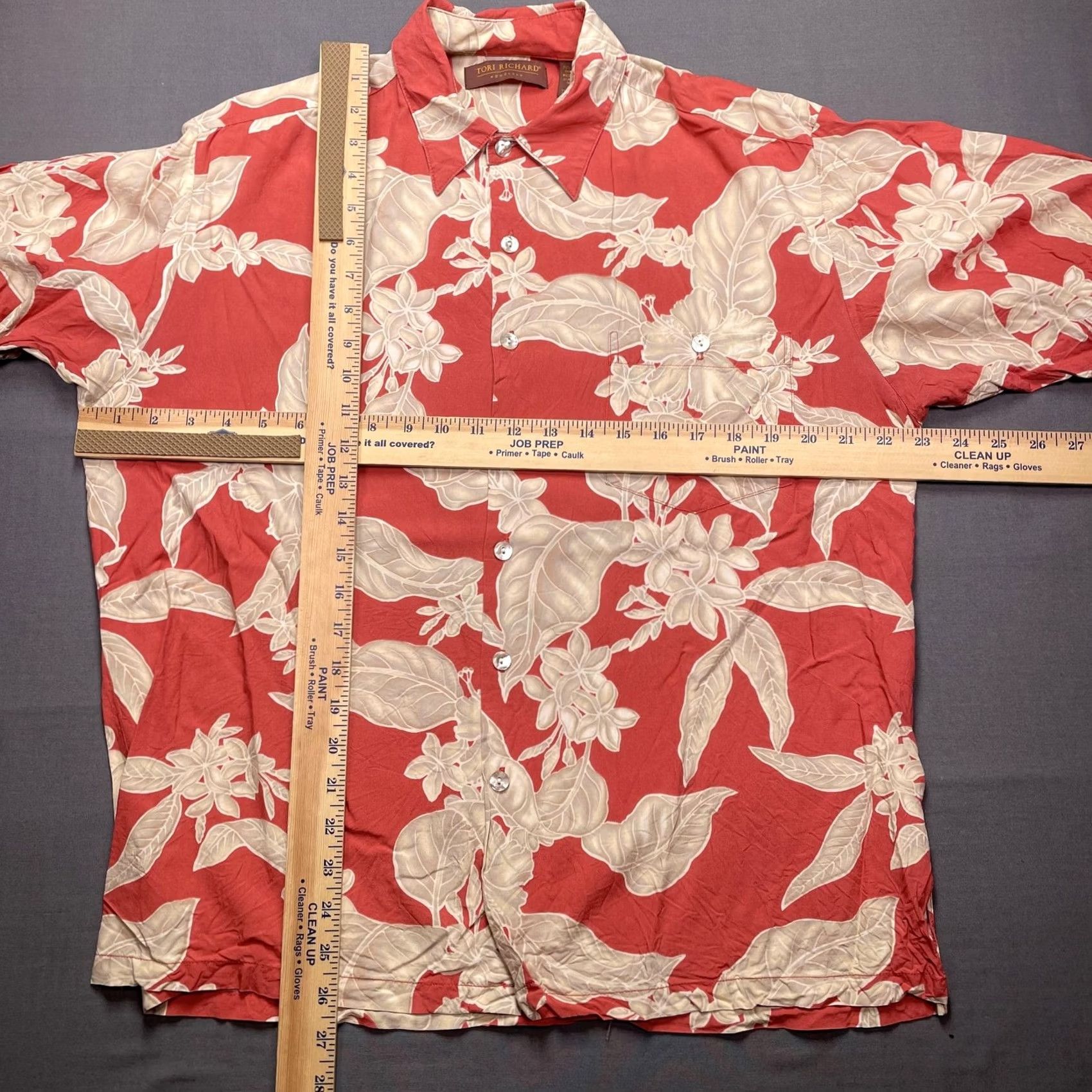 Tori Richard Tori Richard Shirt Mens Large Red Floral Hawaiian Aloha Viscose USA Honolulu Size US L / EU 52-54 / 3 - 4 Thumbnail