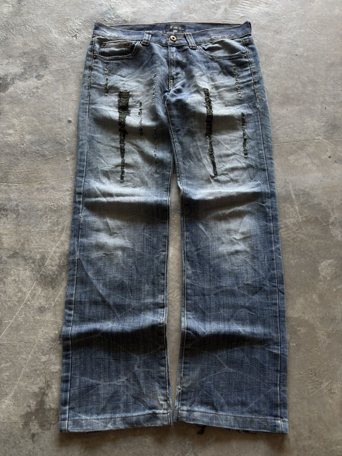 Hysteric Glamour KUI distressed japanese denim washed punk grunge style Size US 32 / EU 48 - 1 Thumbnail