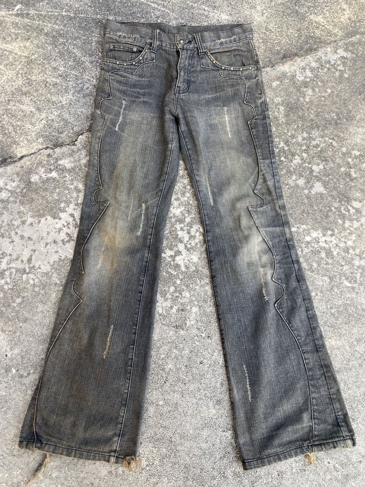 If Six Was Nine Japanese Brands Boot Cut Shinehill Pants - Punk style Size US 32 / EU 48 - 4 Thumbnail