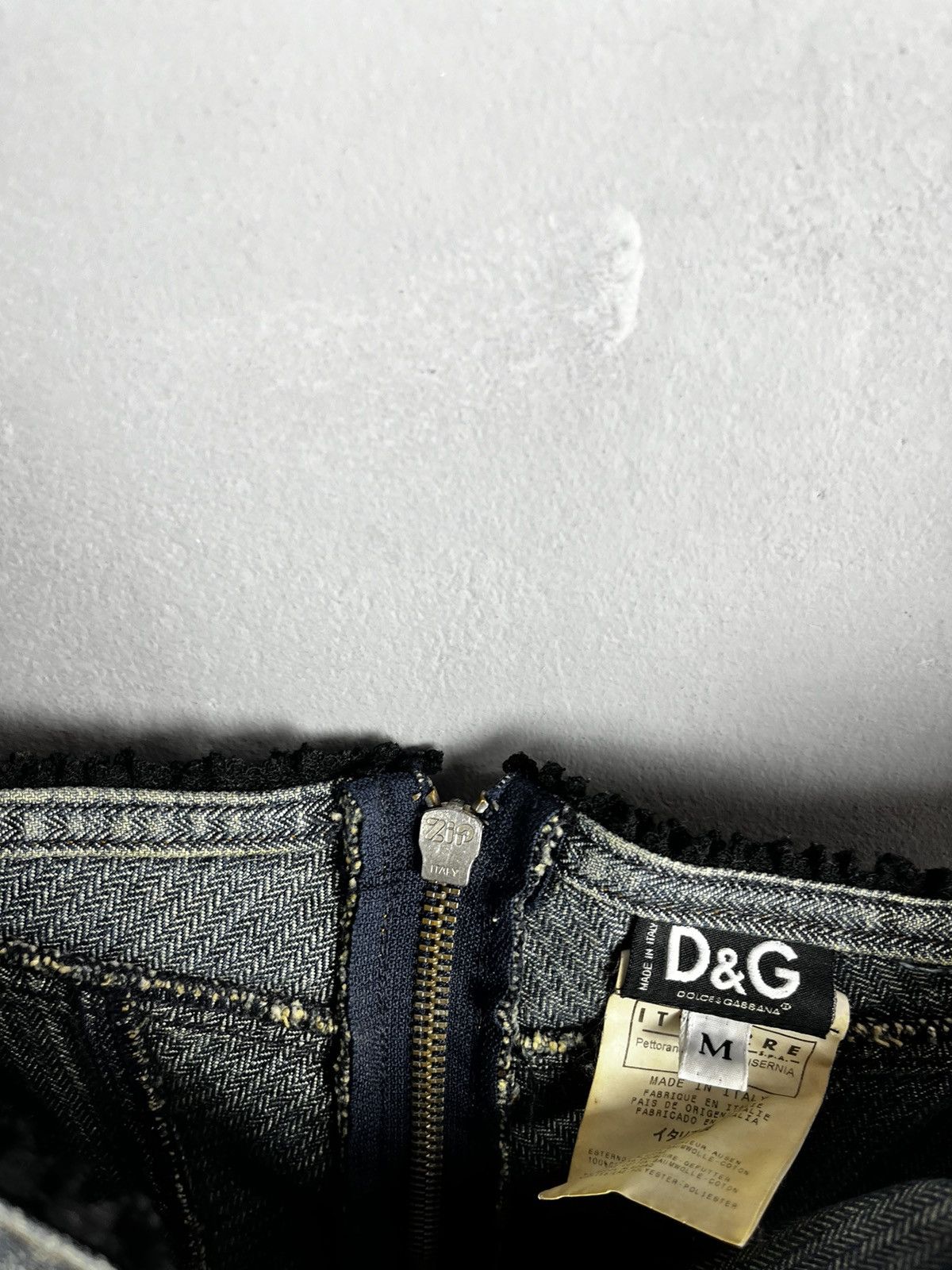 Dolce & Gabbana × Hysteric Glamour VINTAGE DOLCE & GABBANA JEAN DENIM BUSTIER TOP WITH LACE Size M / US 6-8 / IT 42-44 - 7 Thumbnail
