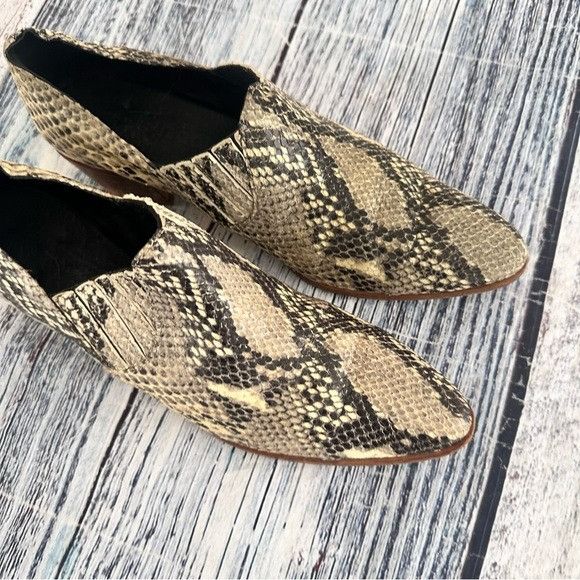 Other Modern Vice New York Leather Snake Print Booties Size US 8.5 / IT 38.5 - 3 Thumbnail