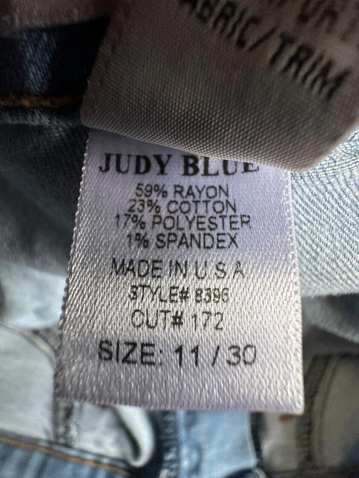 Designer Judy blue los angeles Jeggings wide bottom distressed 11/30 Size 30" / US 8 / IT 44 - 11 Thumbnail