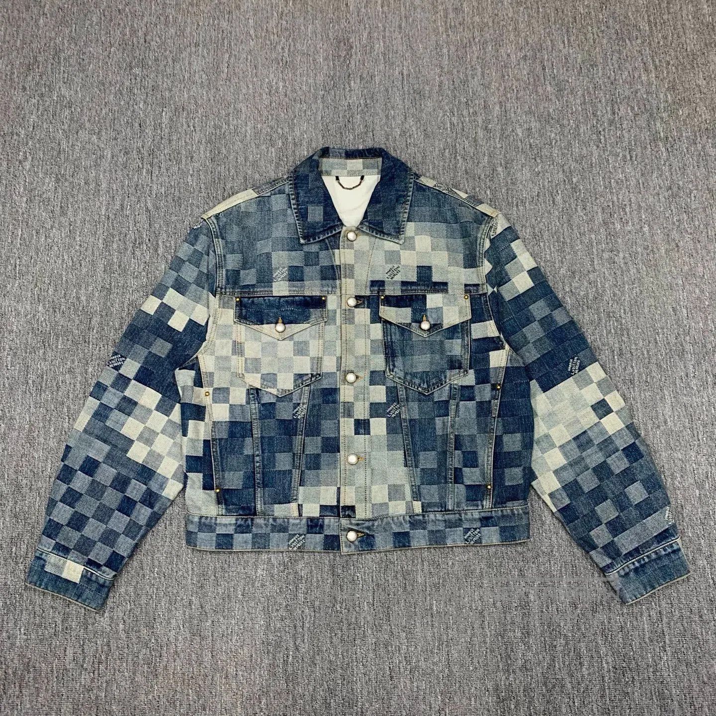 Louis Vuitton lv x 菲董 chessboard denim jacket. Size US XXL / EU 58 / 5 - 1 Thumbnail