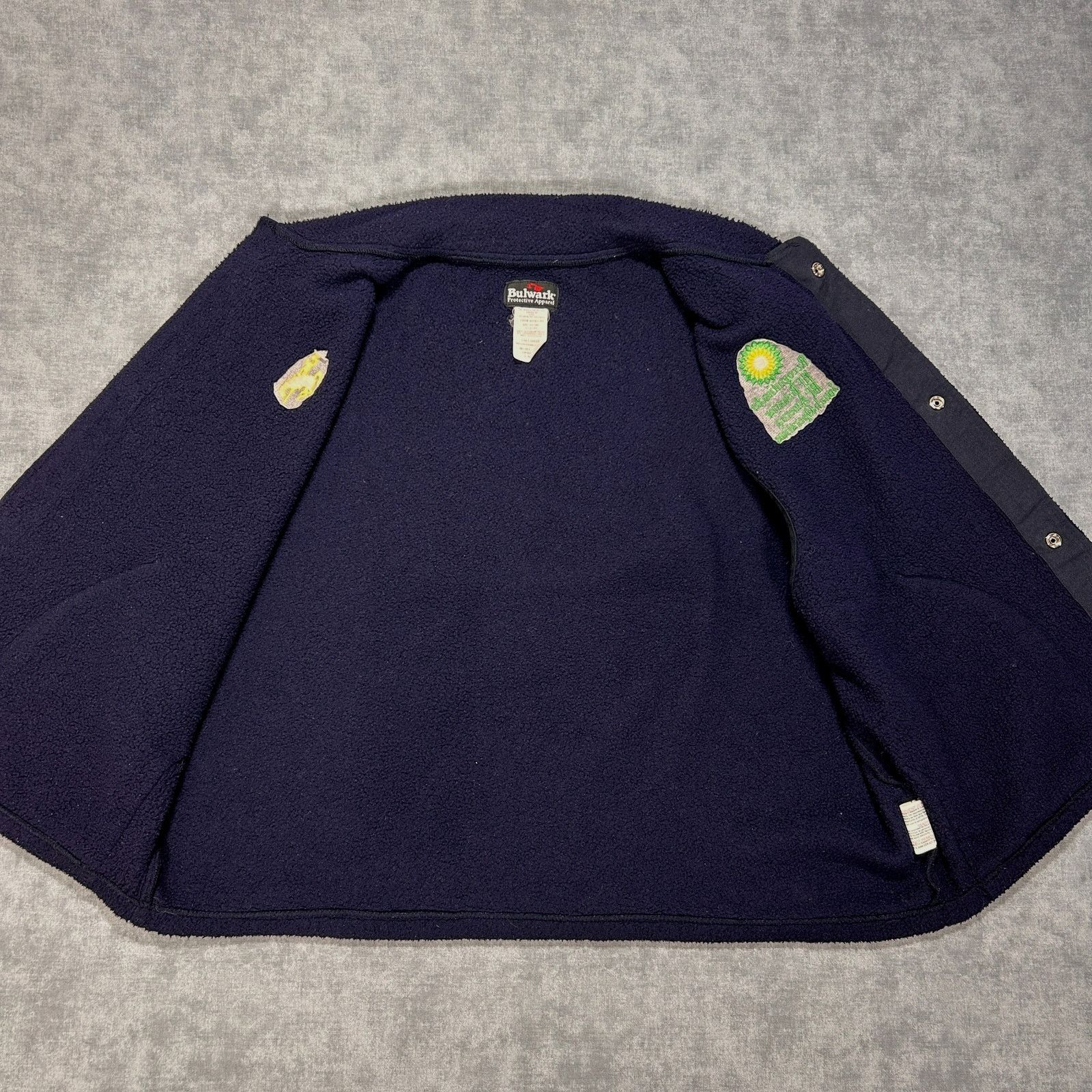 Bulwark VTG Bulwark FR navy utility workwear fleece vest BP mens L Size US S / EU 44-46 / 1 - 3 Thumbnail