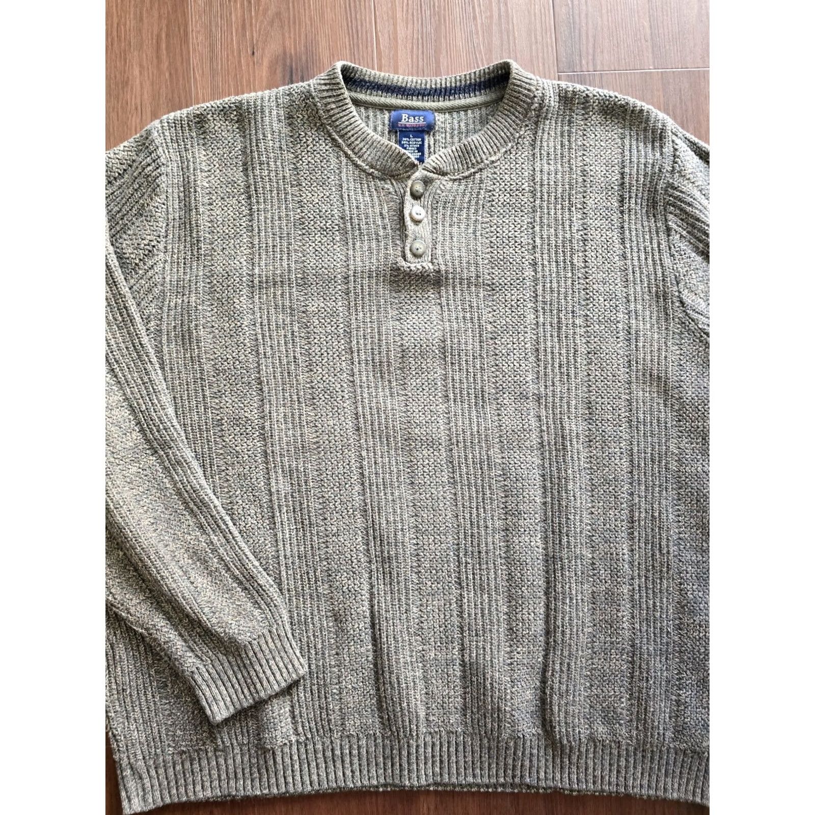 Olive VINTAGE GH Bass & Co Sweater Mens Large Olive Green Long Sleeve Grunge 90s Size US L / EU 52-54 / 3 - 2 Thumbnail