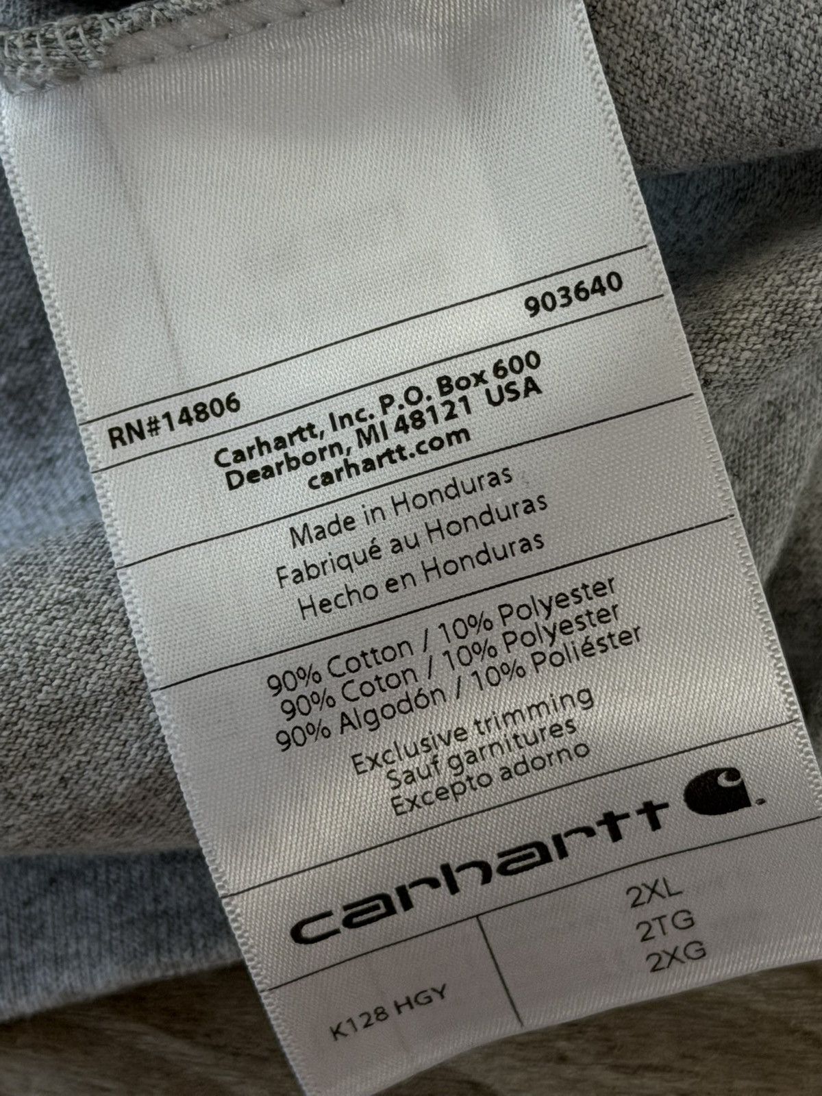 Carhartt ‼️Carhartt Box Logo Basic Oversize Long Sleeve Tee dril‼️ Size US XXL / EU 58 / 5 - 16 Thumbnail