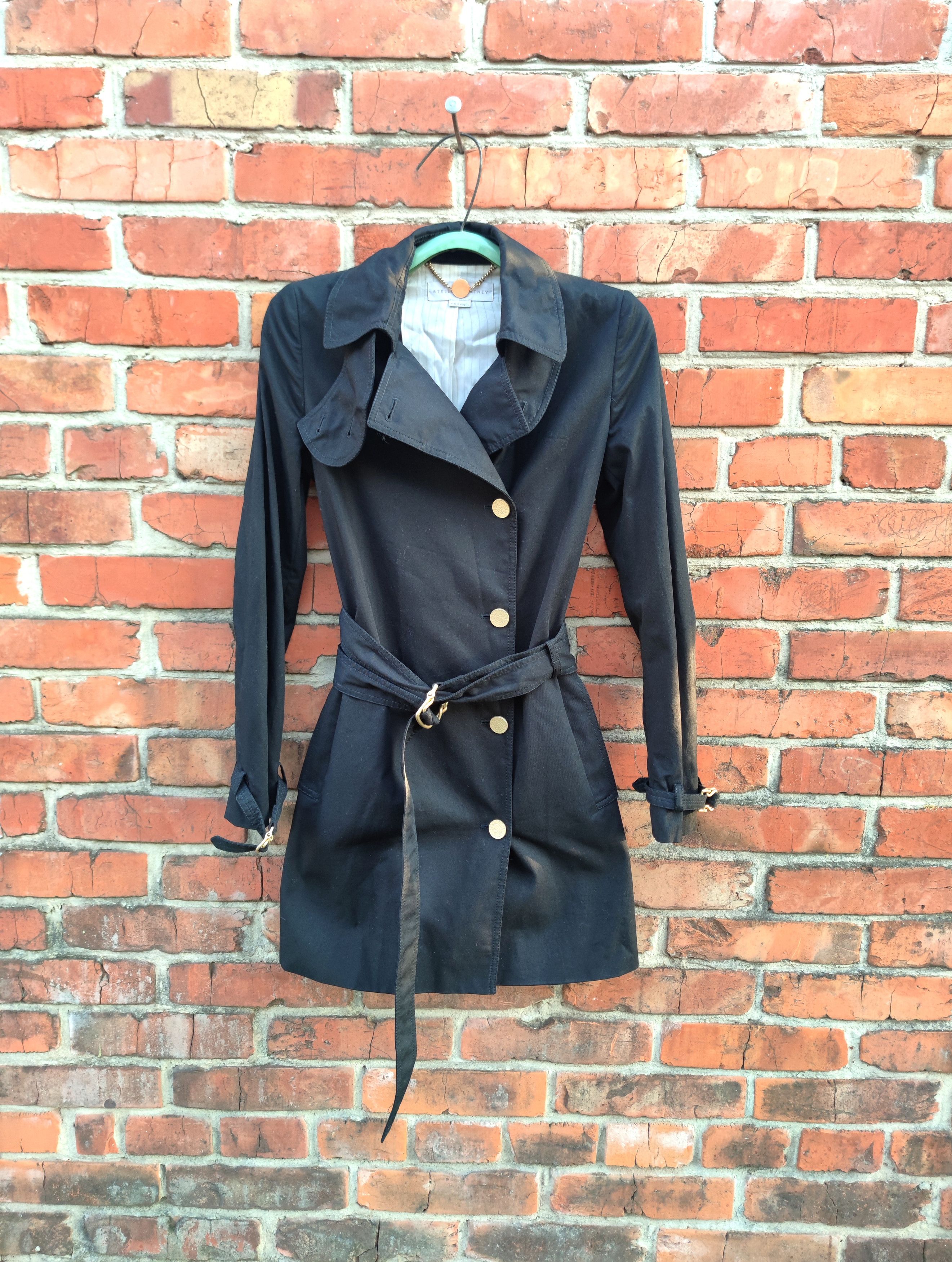 Stella McCartney Stella McCartney size 38 Black Trench Coat Size S / US 4 / IT 40 - 1 Thumbnail
