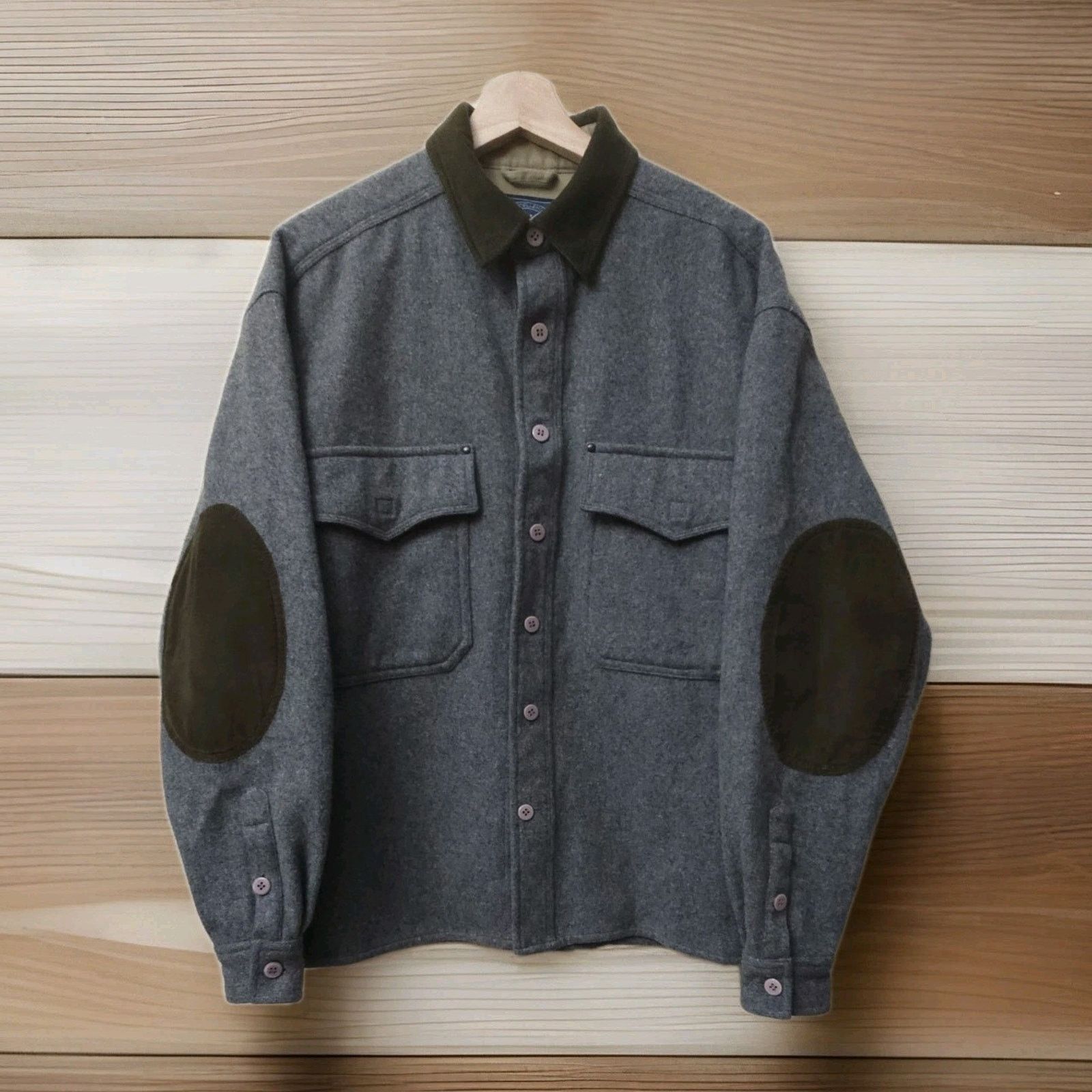 Other Derby Vintage Tweed Virgin Wool Elbow Patch Shirt Jacket M Size US M / EU 48-50 / 2 - 1 Thumbnail