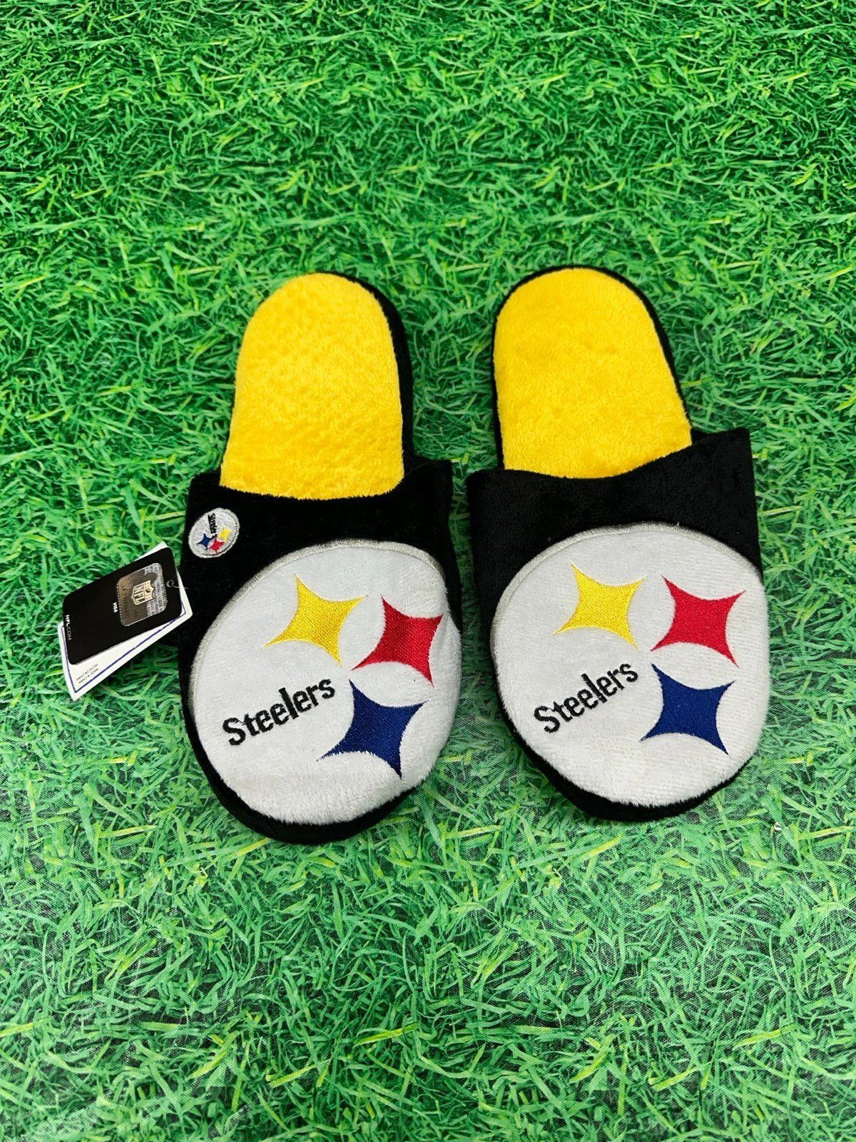 NFL Pittsburgh Steelers NFL big logo plush xlarge slippers Size ONE SIZE - 1 Thumbnail