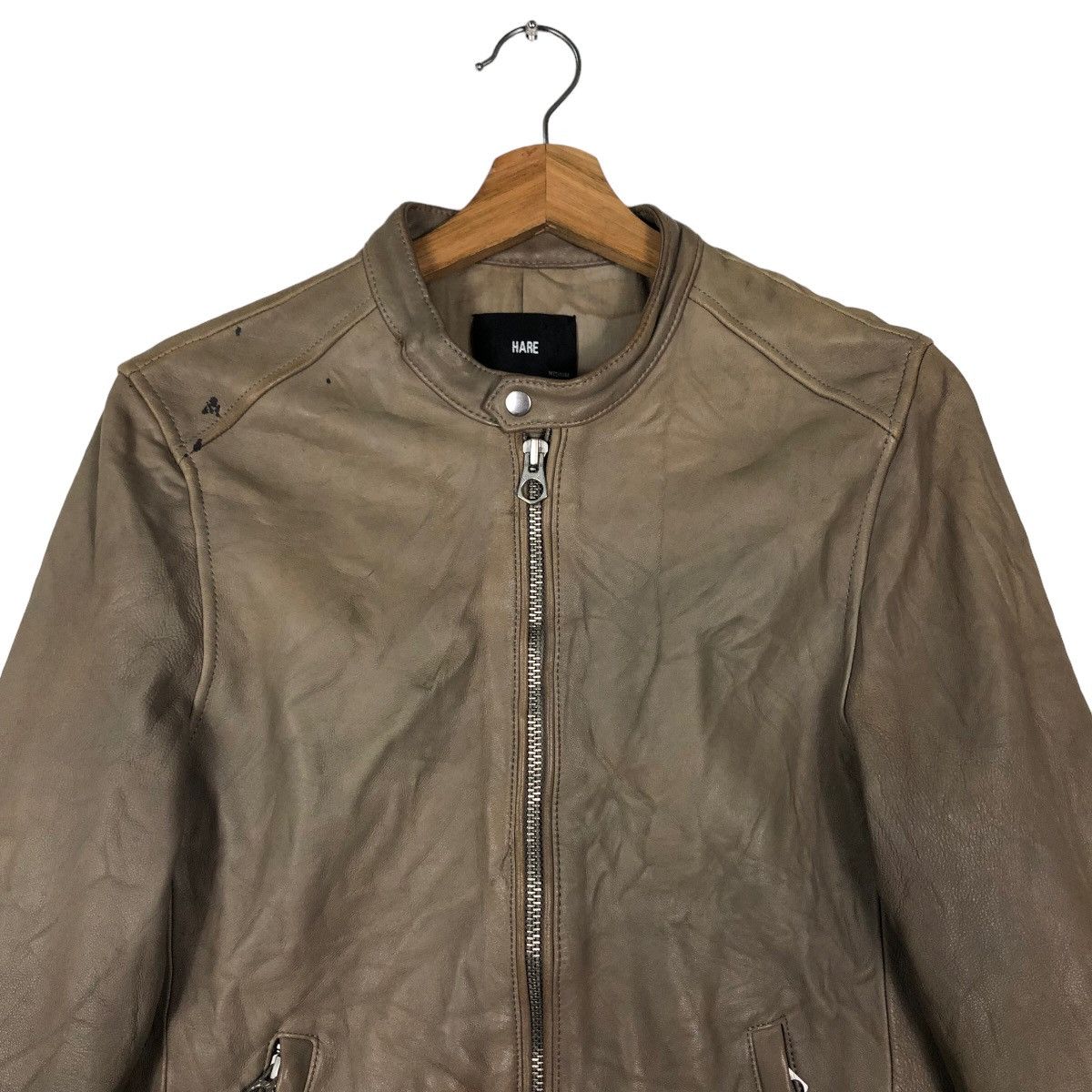 Japanese Brand 🔥Vintage Biker Leather Jacket Hare Japan Issey Miyake Size US M / EU 48-50 / 2 - 2 Thumbnail