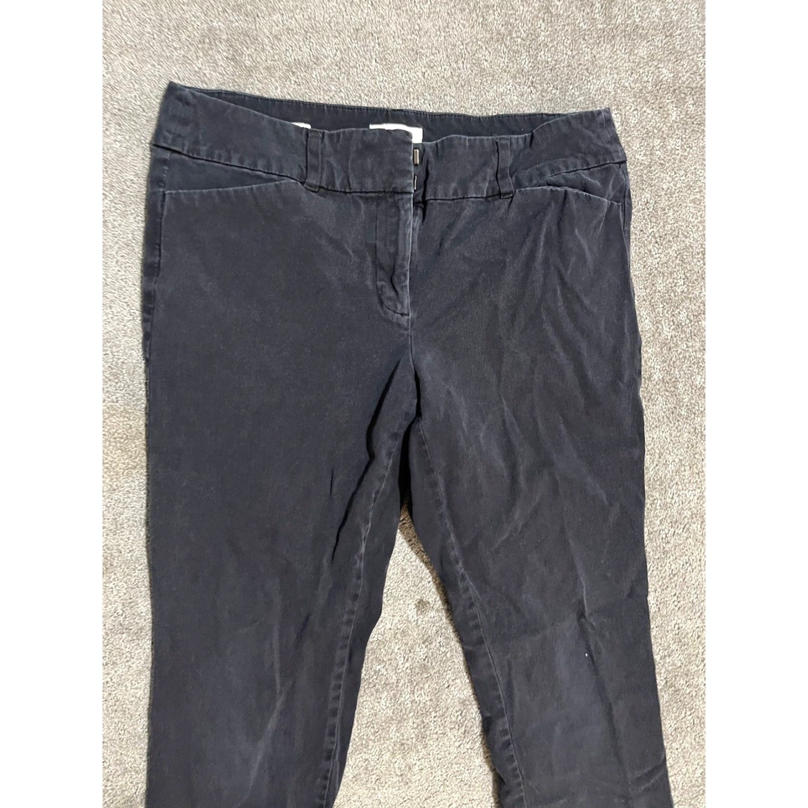 Loft VINTAGE LOFT Black Skinny Pants Women’s Size 8 Mid Rise Stretch Pockets Dress Size 30" / US 8 / IT 44 - 2 Thumbnail