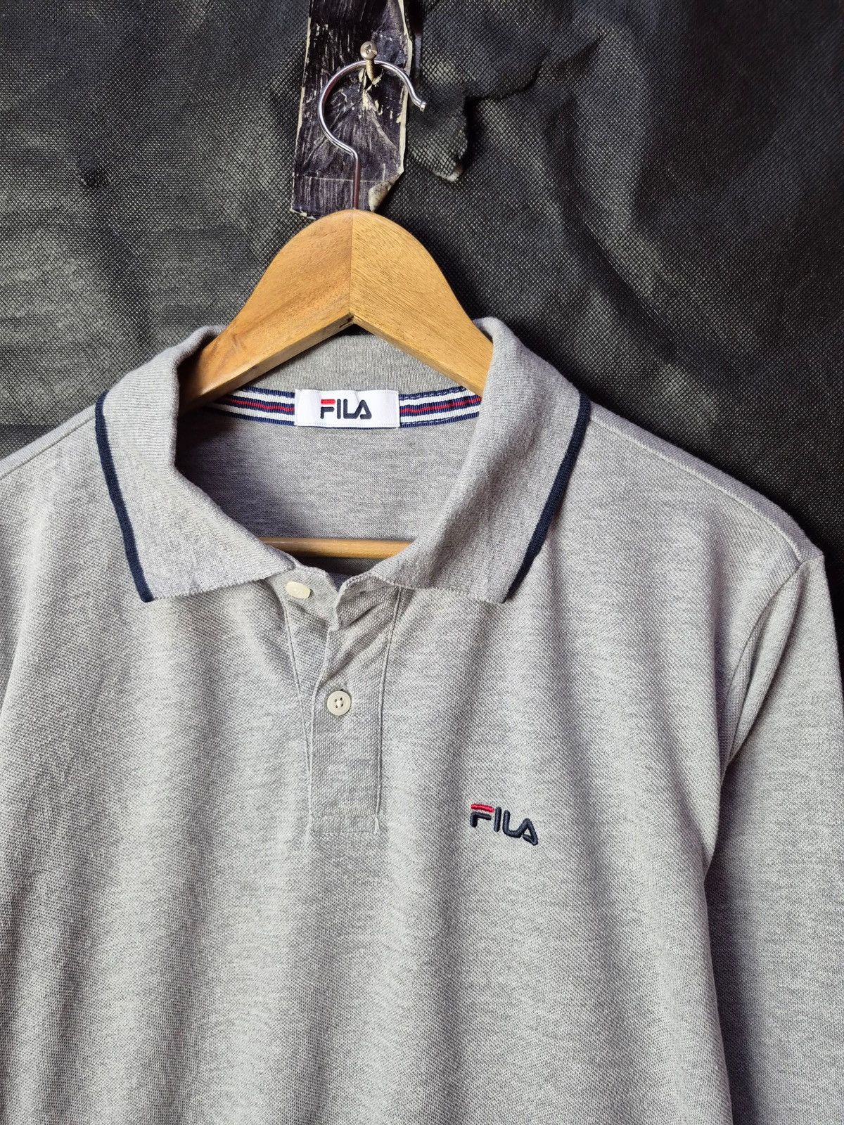 Fila 🔥 Fila Small Logo Longsleeves Polo Tee Casual Hooligan Size US M / EU 48-50 / 2 - 2 Thumbnail